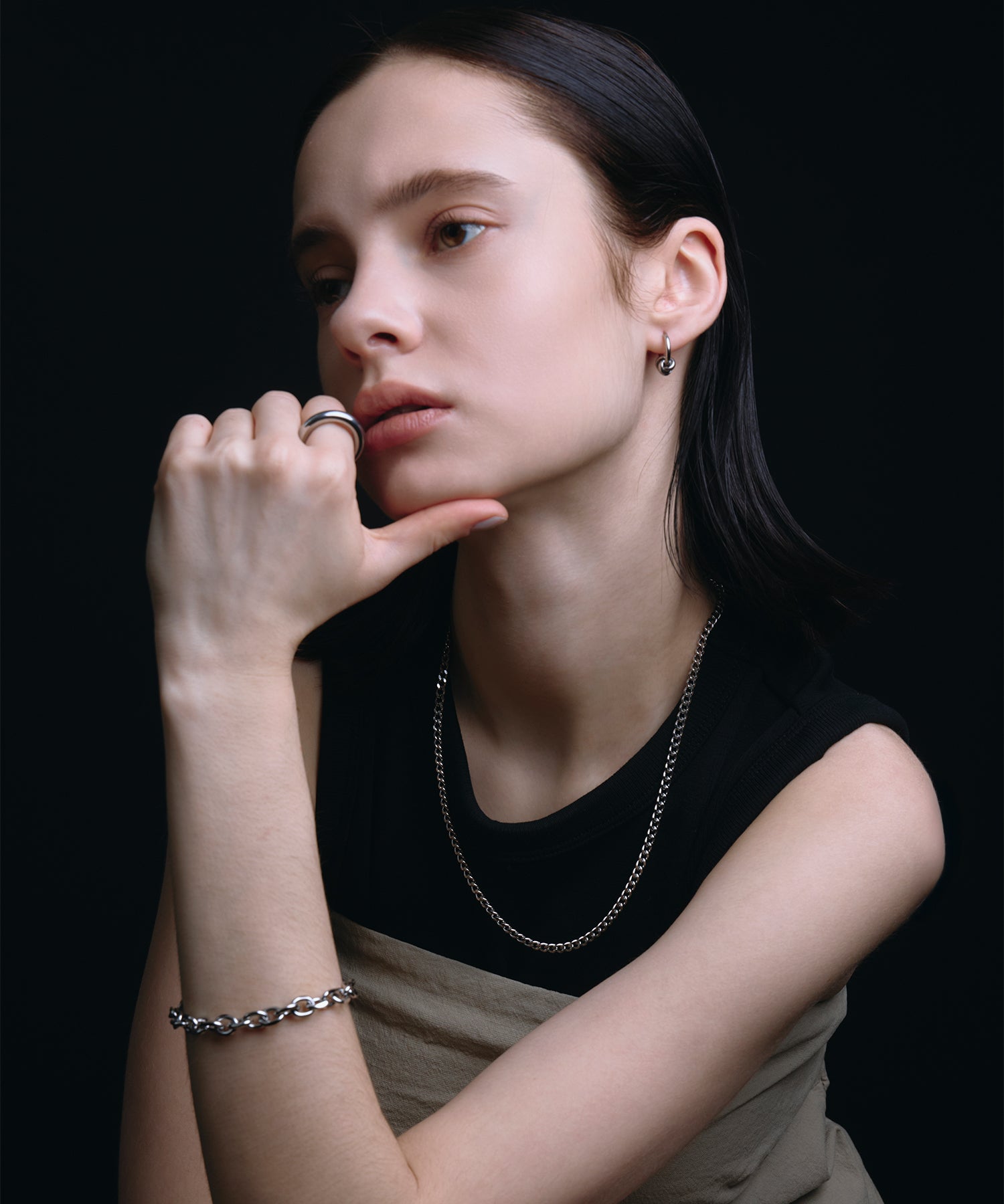 [シルバー]クラシックカーブチェーン