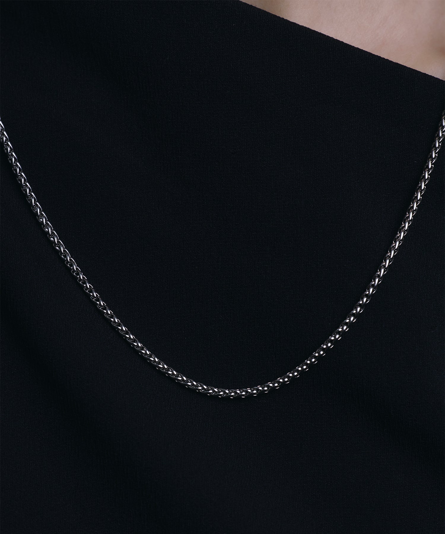 [展覽產品（預定四月底出貨）][銀色結構繩項鍊