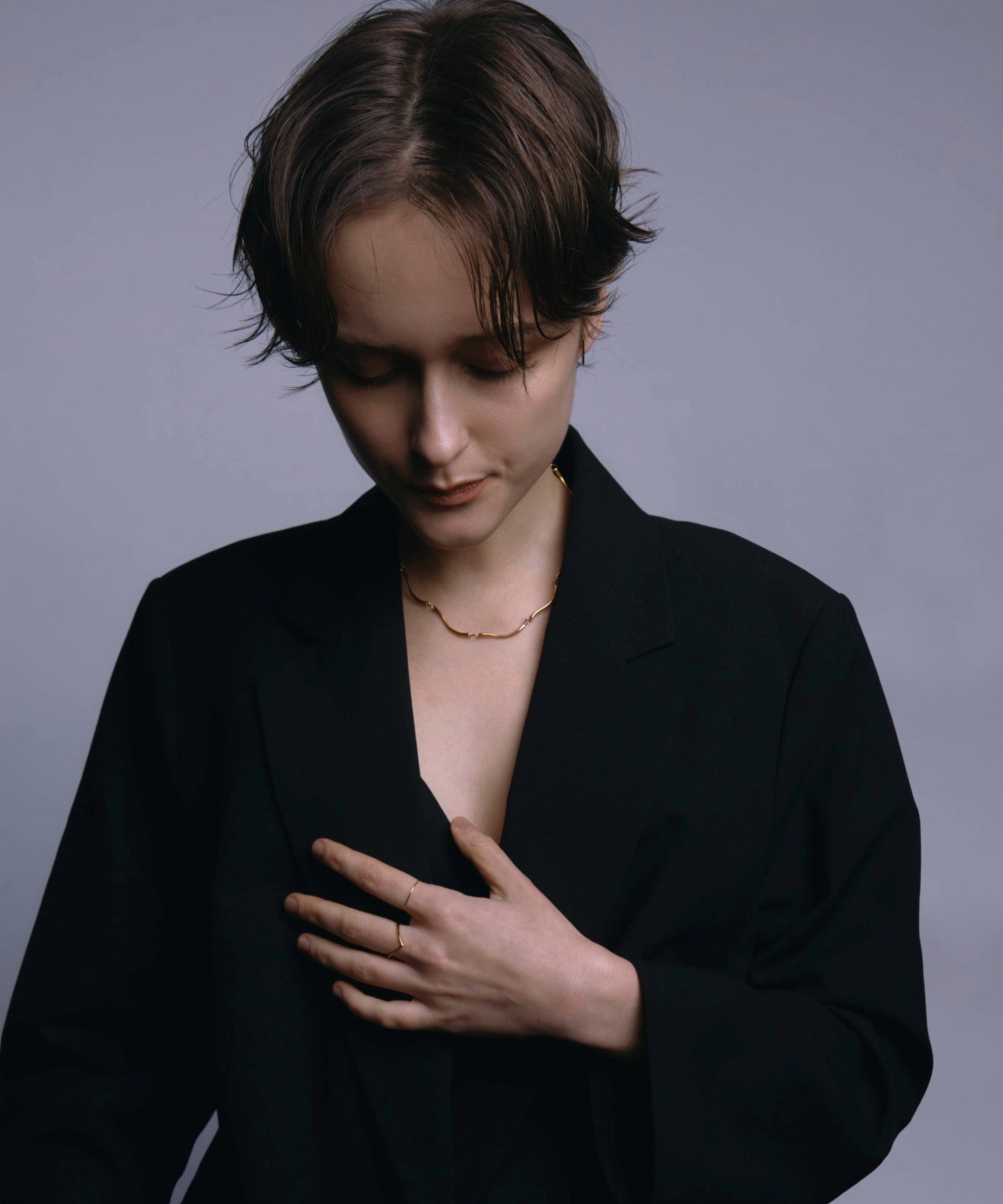 [ゴールド]フローラインネックレス