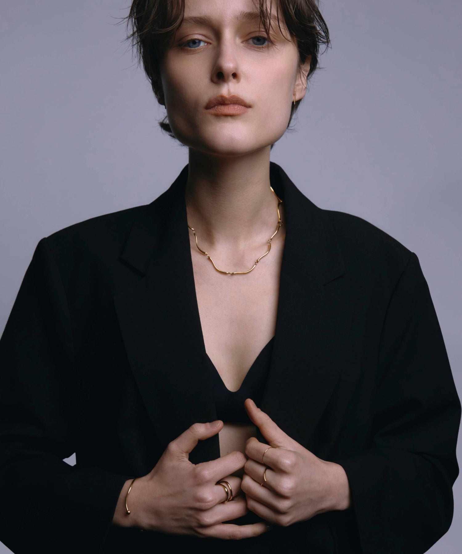 [ゴールド]フローラインネックレス