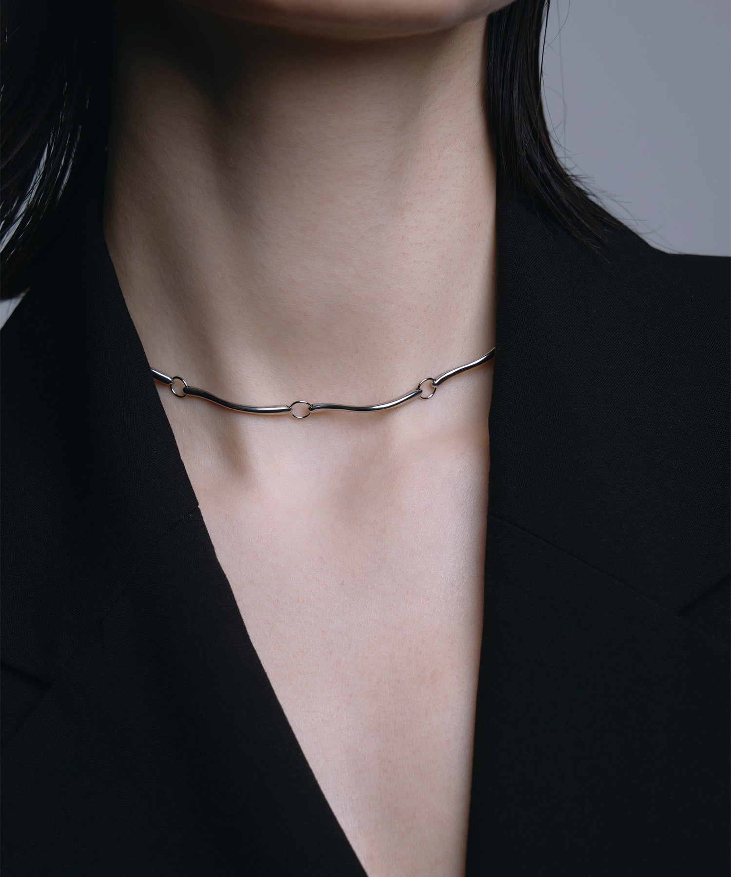 [シルバー]フローラインネックレス