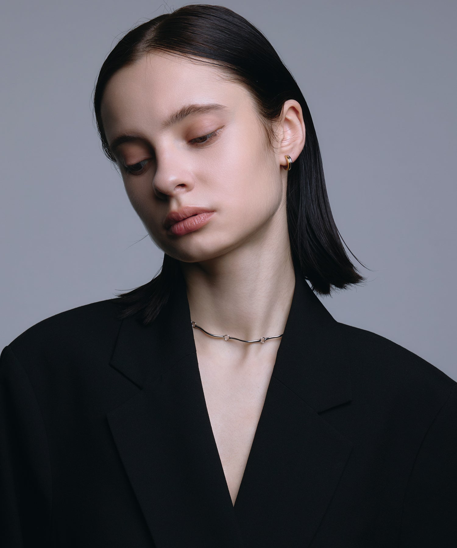 [シルバー]フローラインネックレス