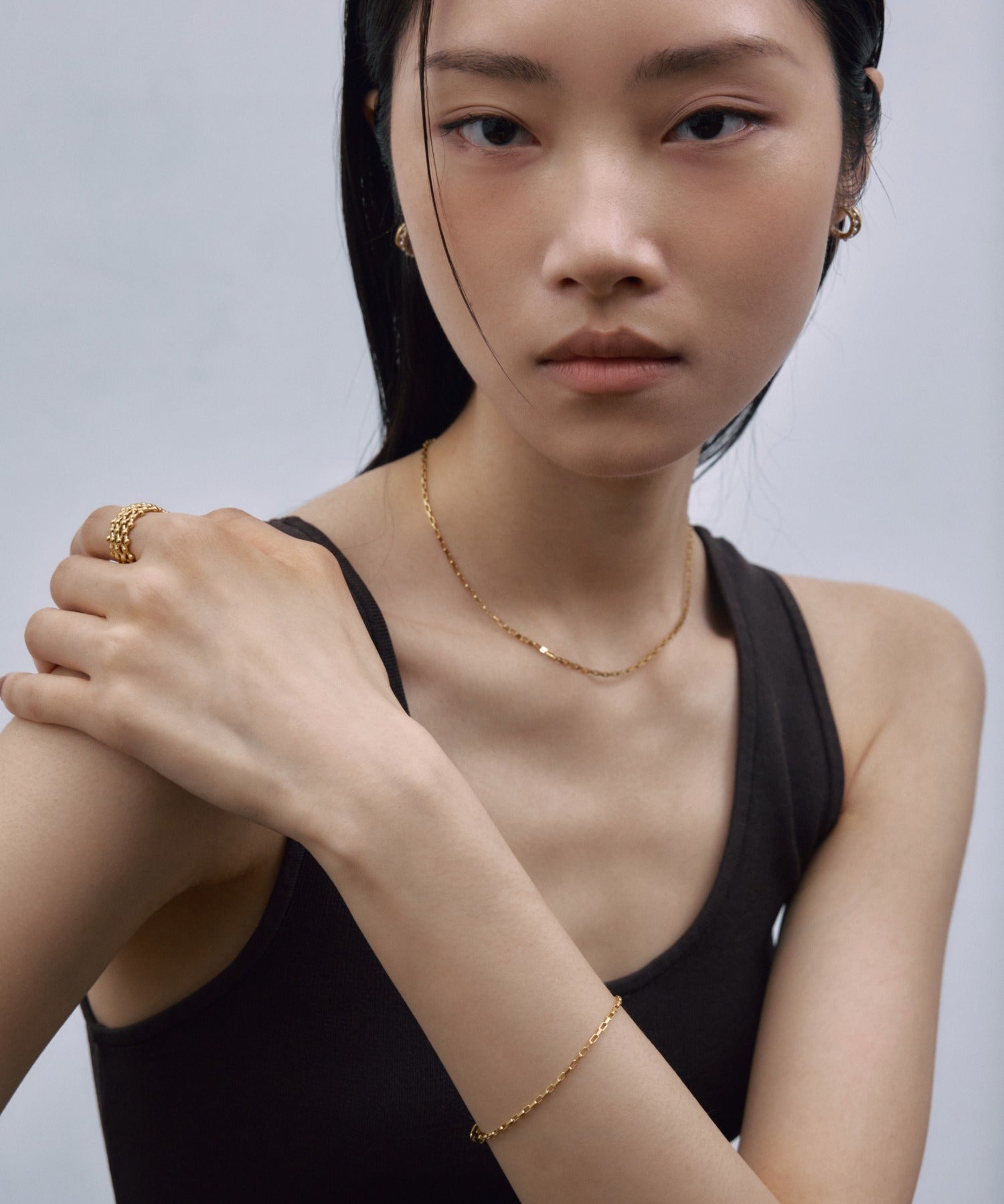 【展示会商品(9月下旬発送予定)】[ゴールド]スィンメッシュリング