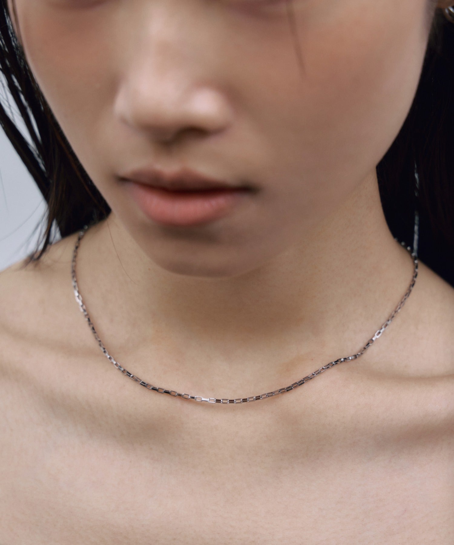 【展示会商品(9月下旬発送予定)】[シルバー]スィンボックスチェーンネックレス
