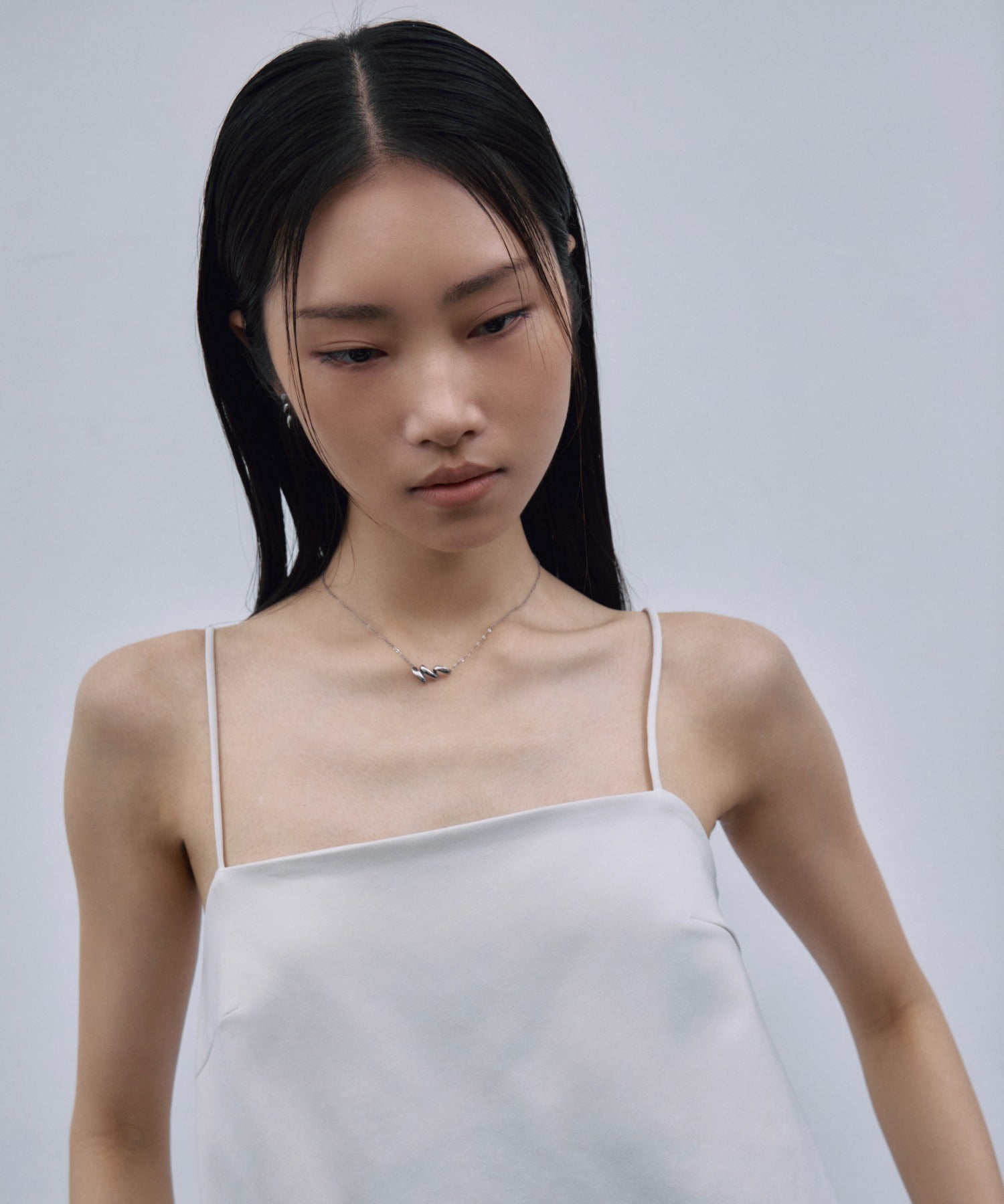 【展示会商品(9月下旬発送予定)】[シルバー]フロースパイラルネックレス