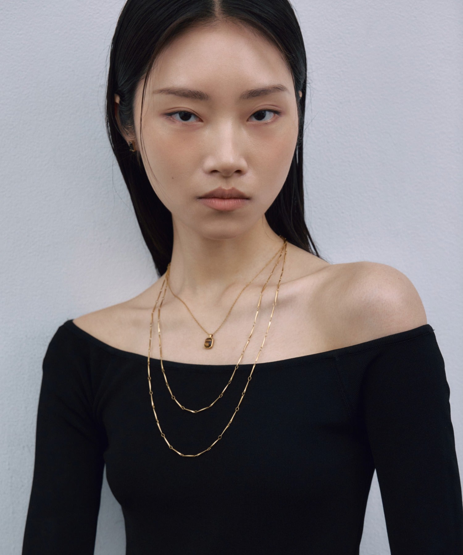 【展示会商品(9月下旬発送予定)】[ゴールド]グロウボードロングネックレス