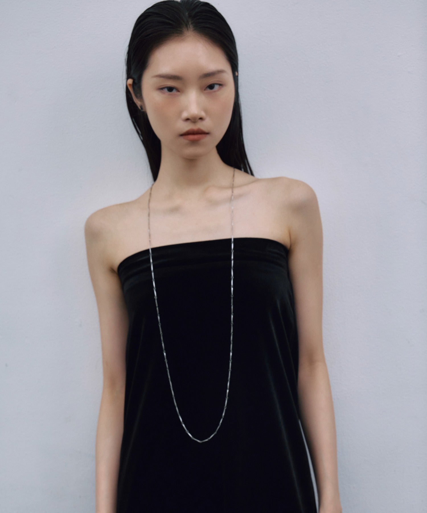 【展示会商品(9月下旬発送予定)】[シルバー]グロウボードロングネックレス