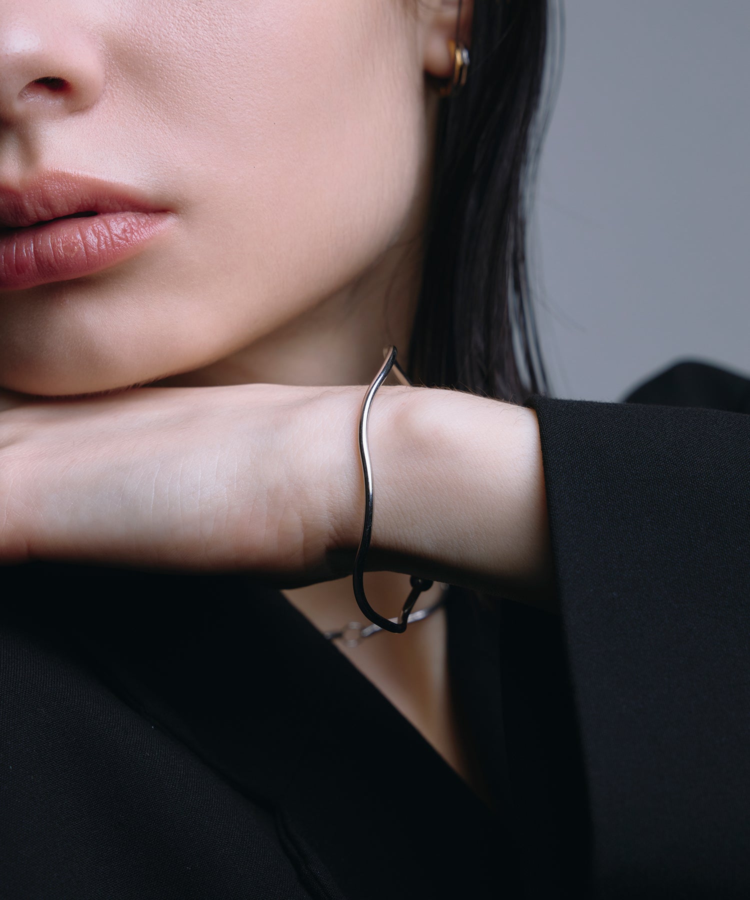 [シルバー]フローラインバングル