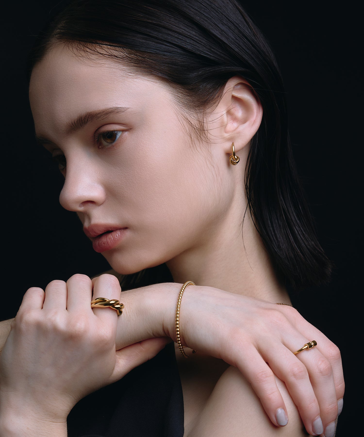 [ゴールド]ドットバングル