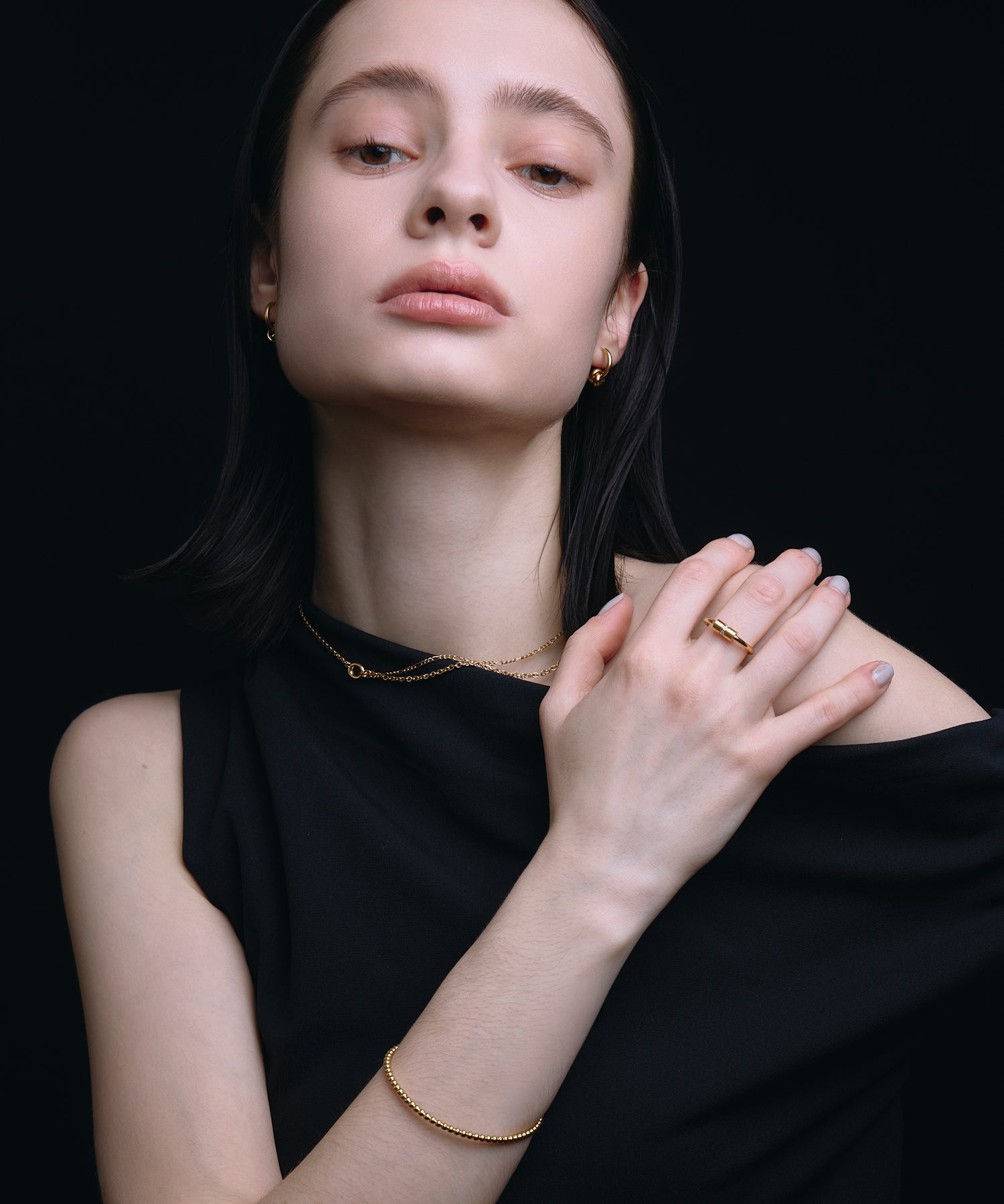 [ゴールド]ドットバングル