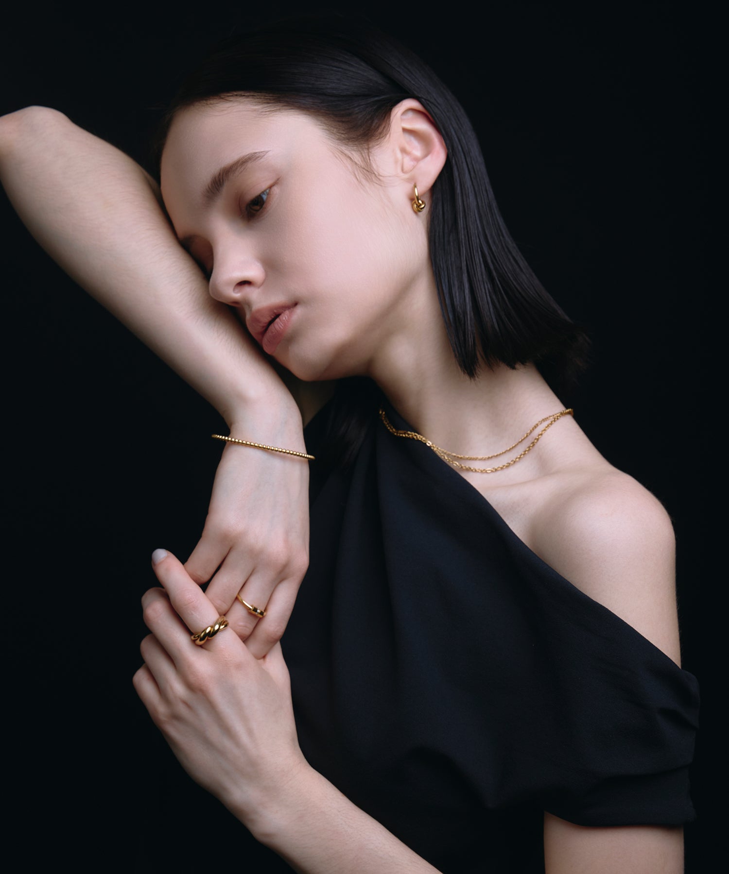 [ゴールド]ドットバングル