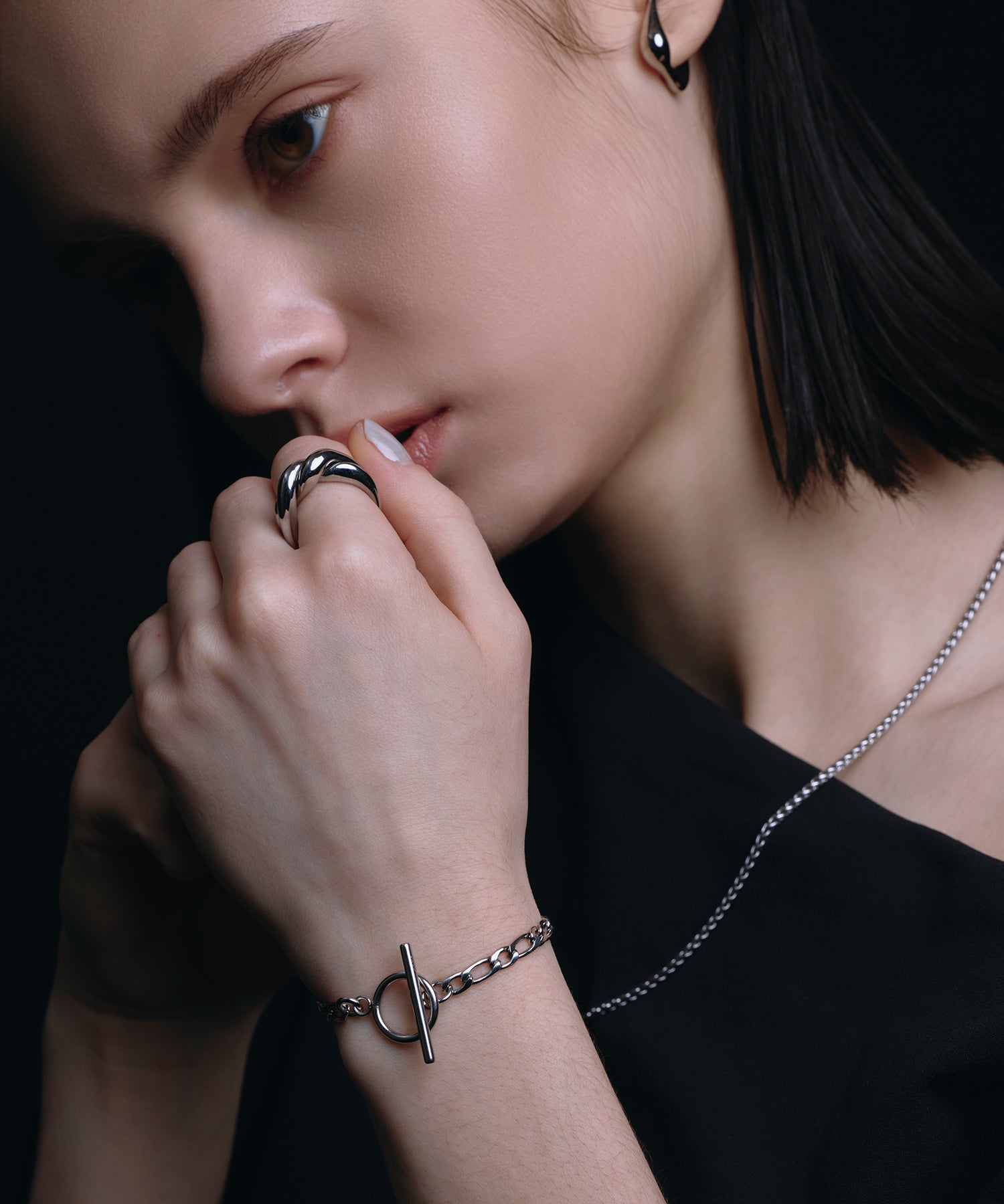 シルバー]フィガロマンテルブレスレット