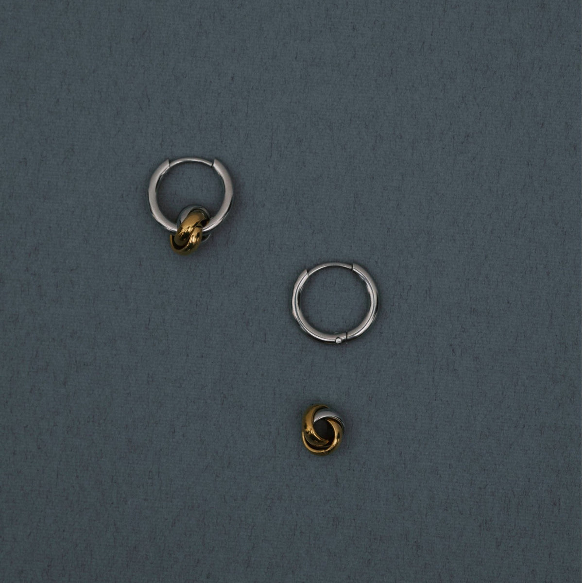 ミックス]スパイラルミニフープピアス