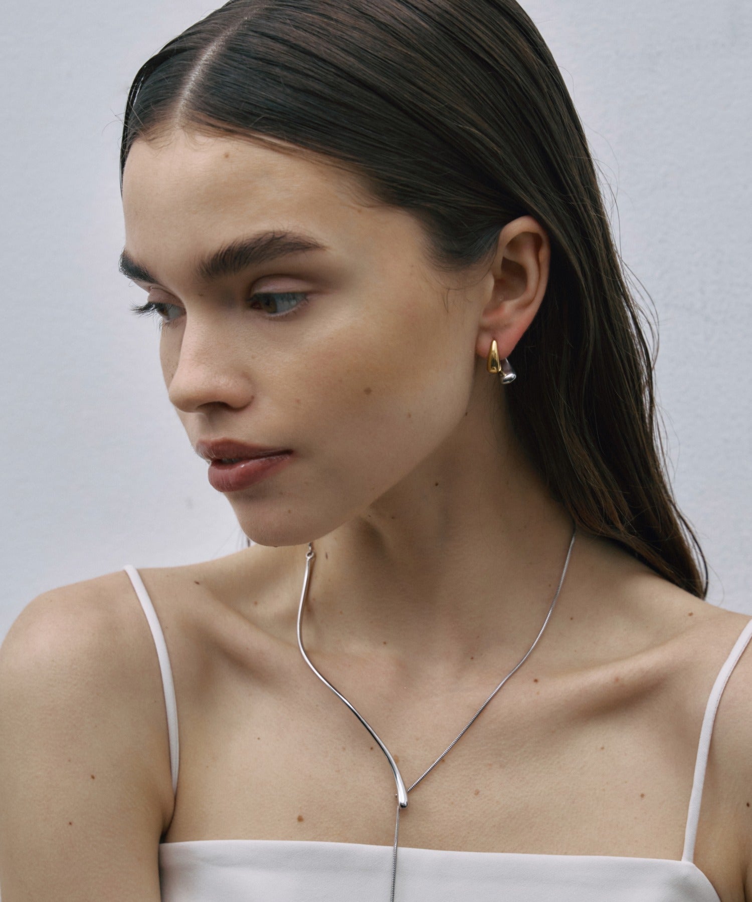 [ミックス]ニュアンスダブルビューピアス