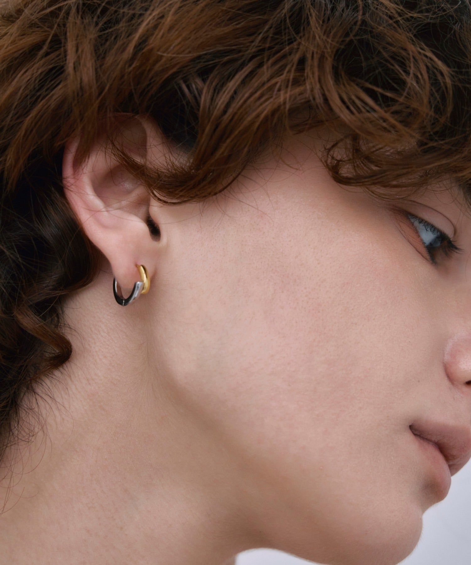 ミックス]レイヤーフープピアス