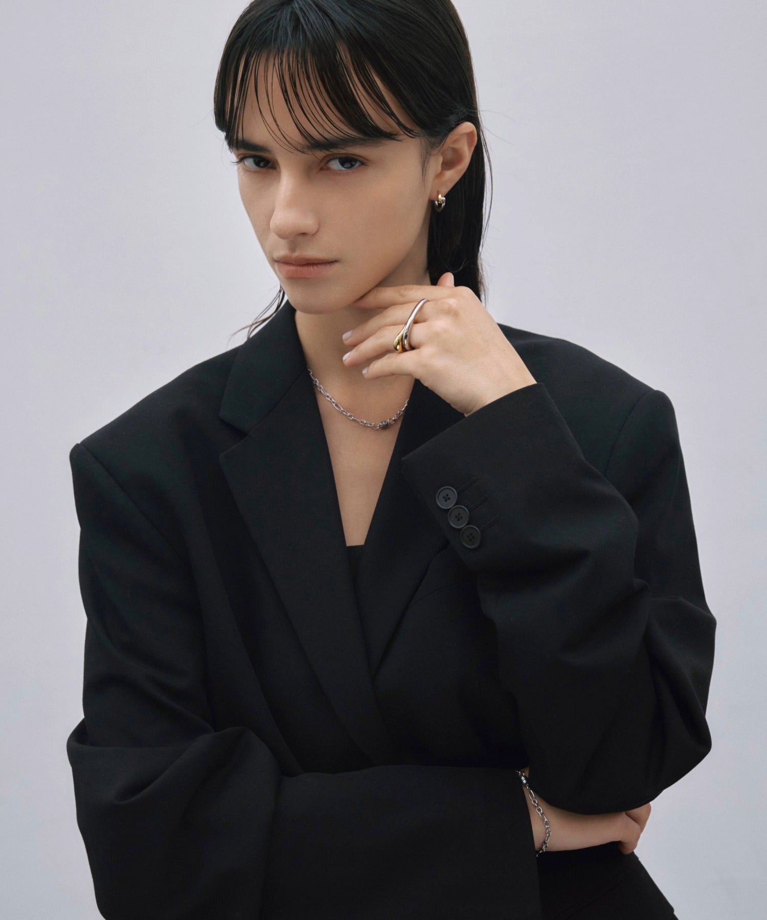 [ミックス]レイヤーフープピアス