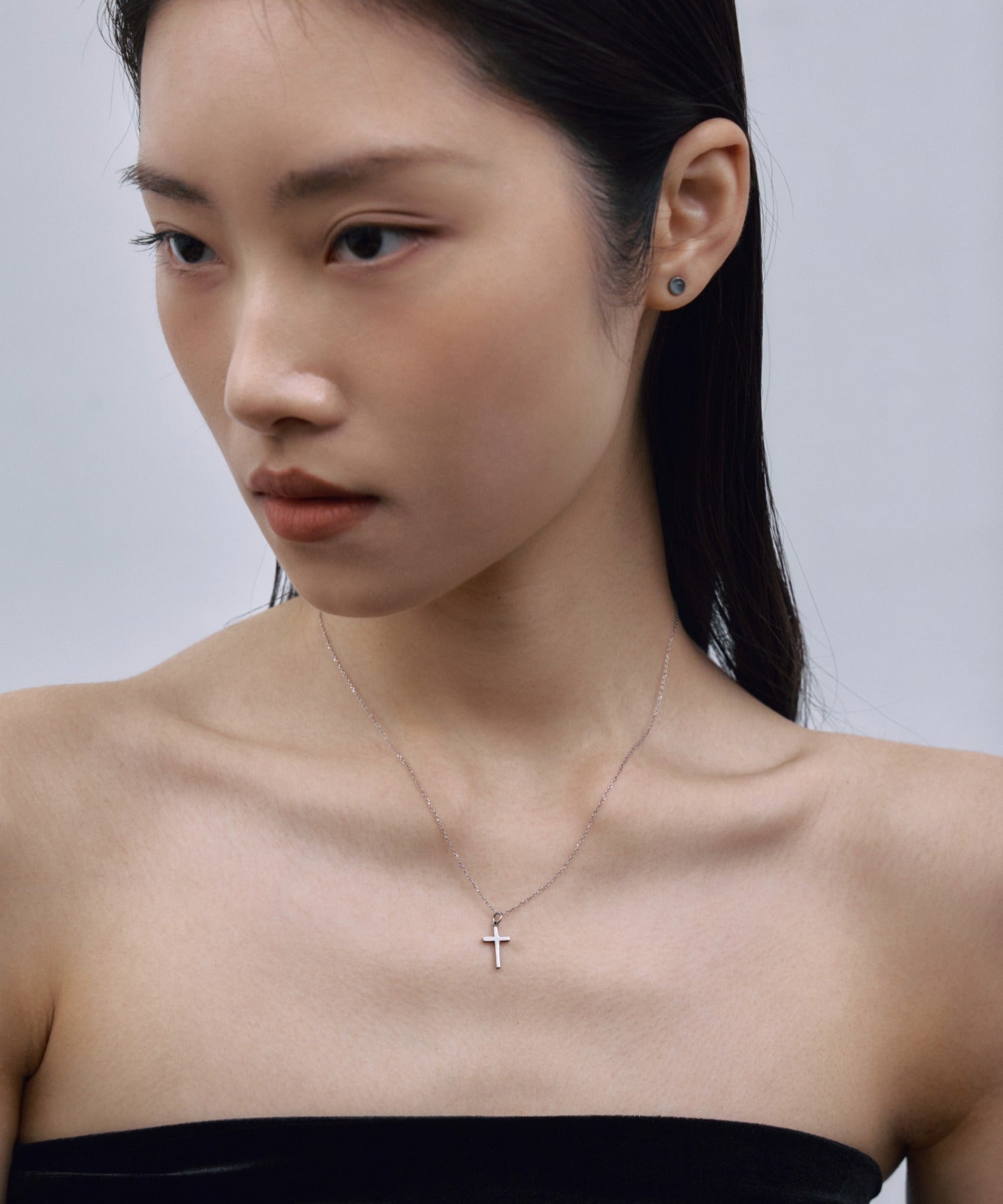 【展示会商品(9月下旬発送予定)】[シルバー]ストーンオーブピアス
