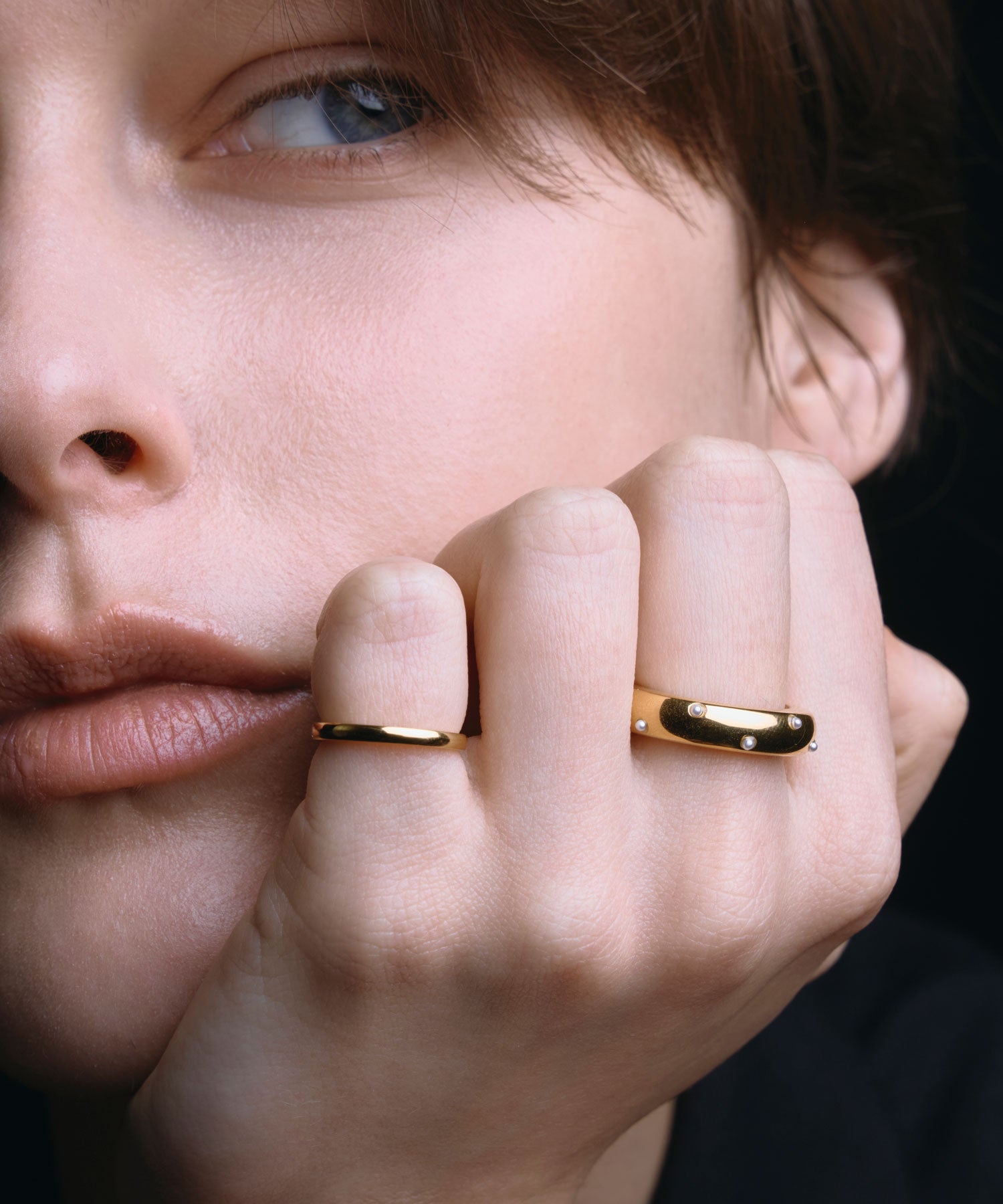 [ゴールド]ドットパールリング