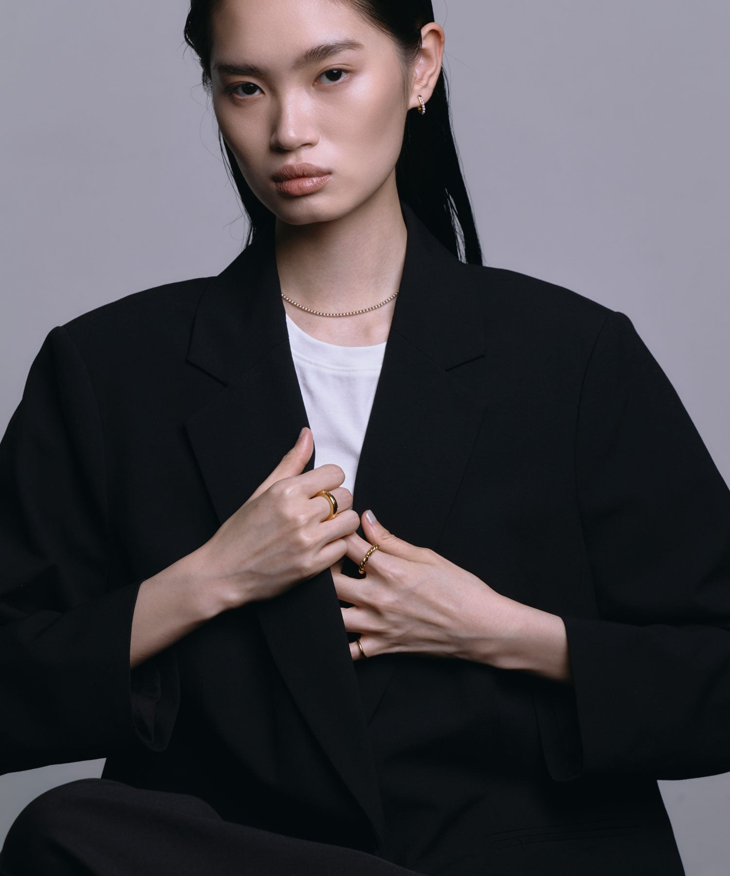 【展覽產品（預定三月底出貨】[金] 點珍珠戒指