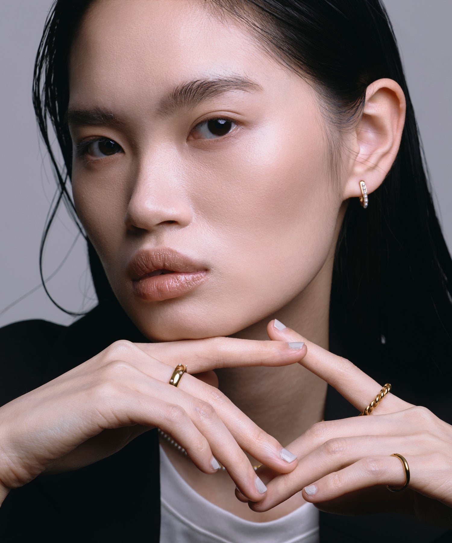 【展覽產品（預定三月底出貨】[金] 點珍珠戒指