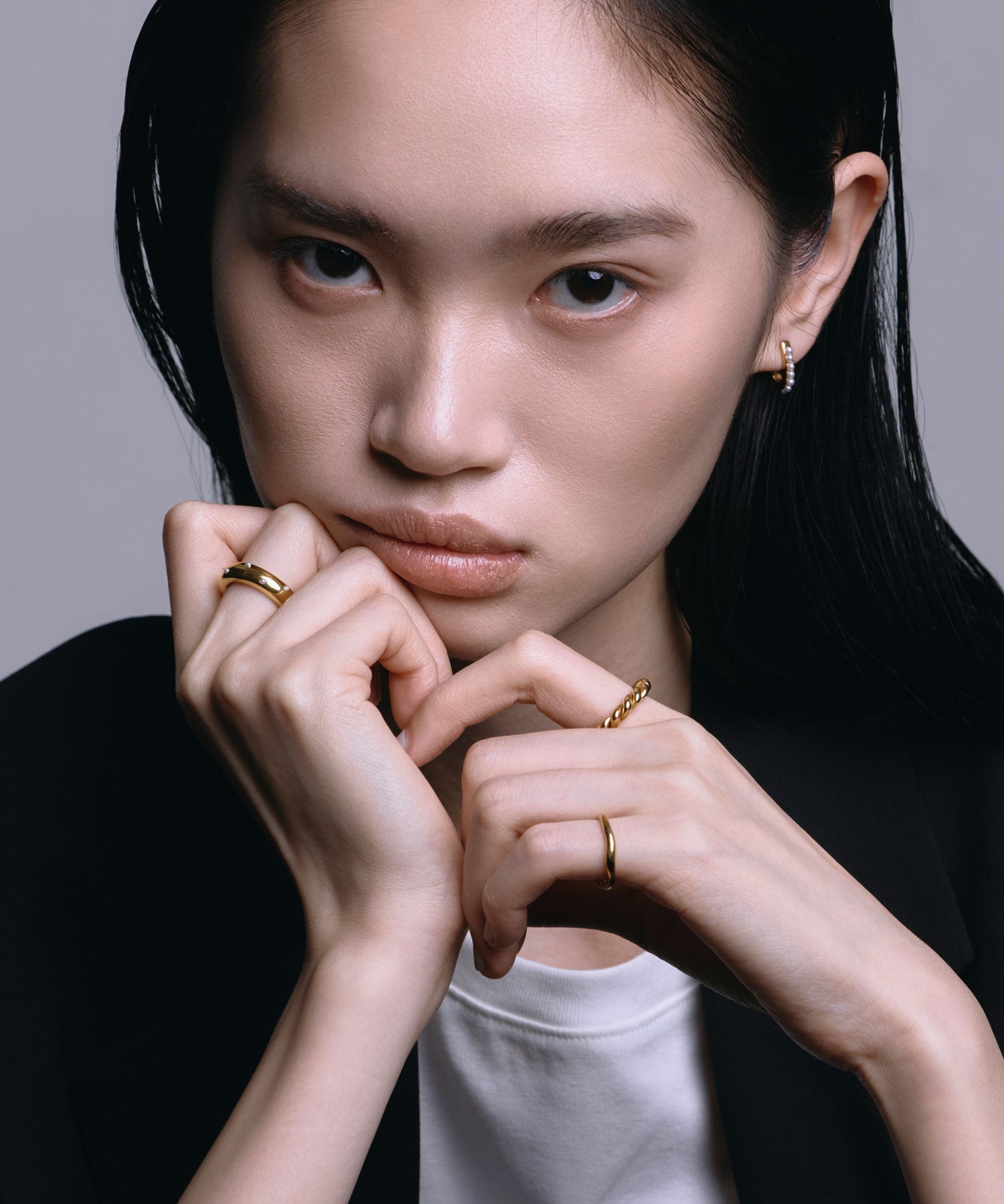 【展覽產品（預定三月底出貨】[金] 點珍珠戒指