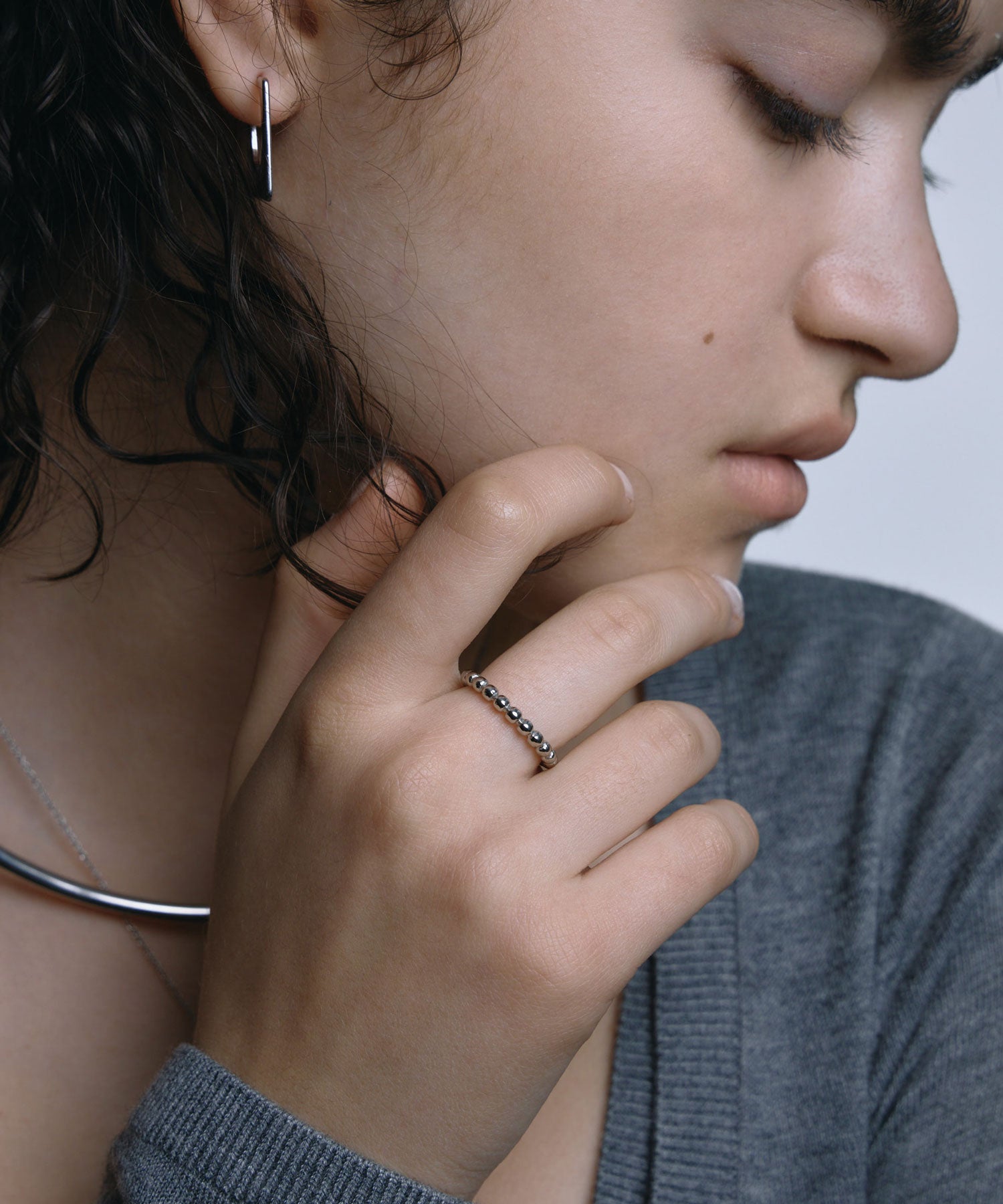 [シルバー]ドットリング