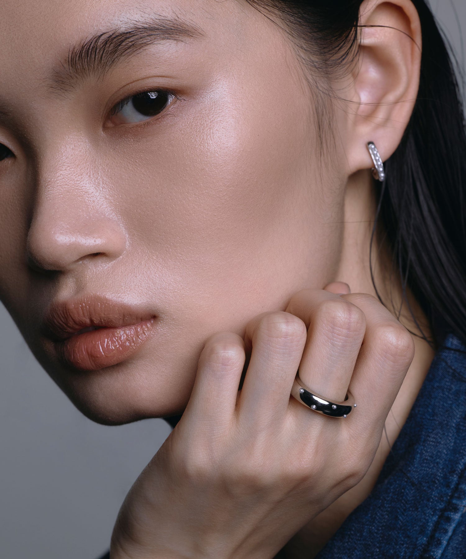 【展覽產品（預定三月底出貨】[銀色點珍珠戒指