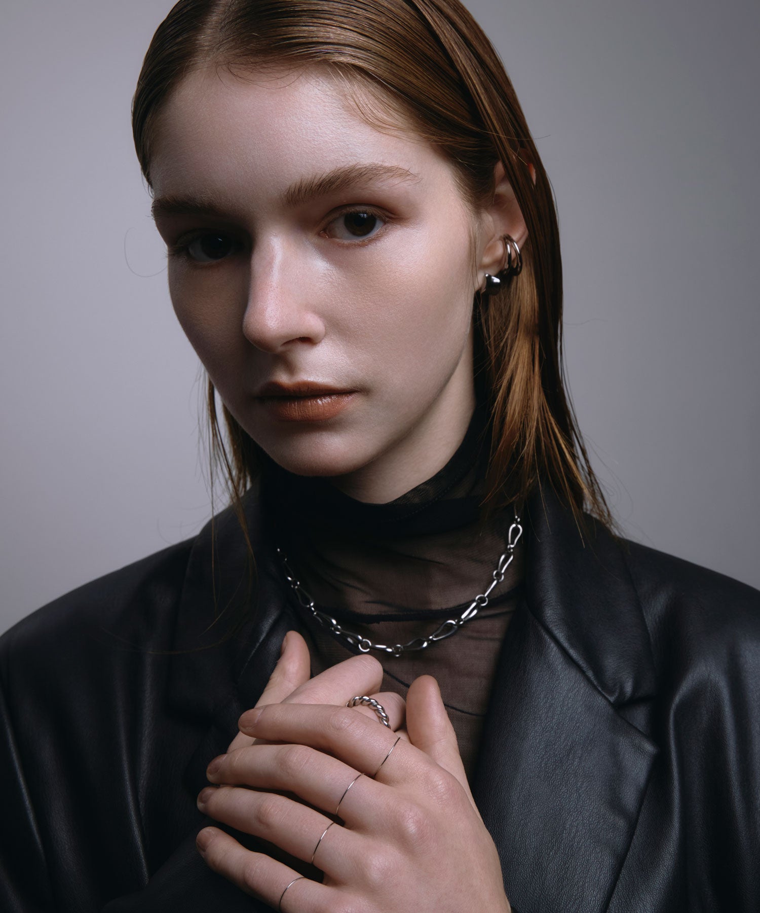 [银色]双线耳袖