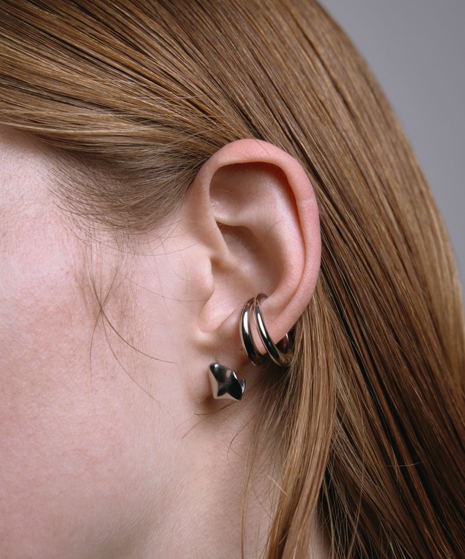 [银色]双线耳袖