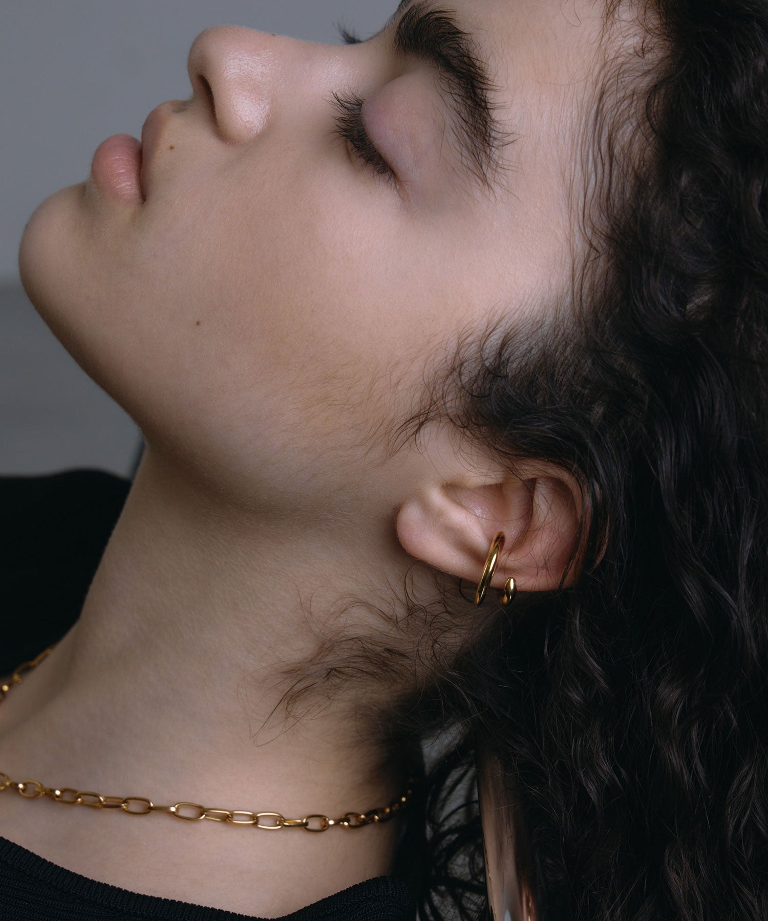 [Gold] Double Line Ear Cuff