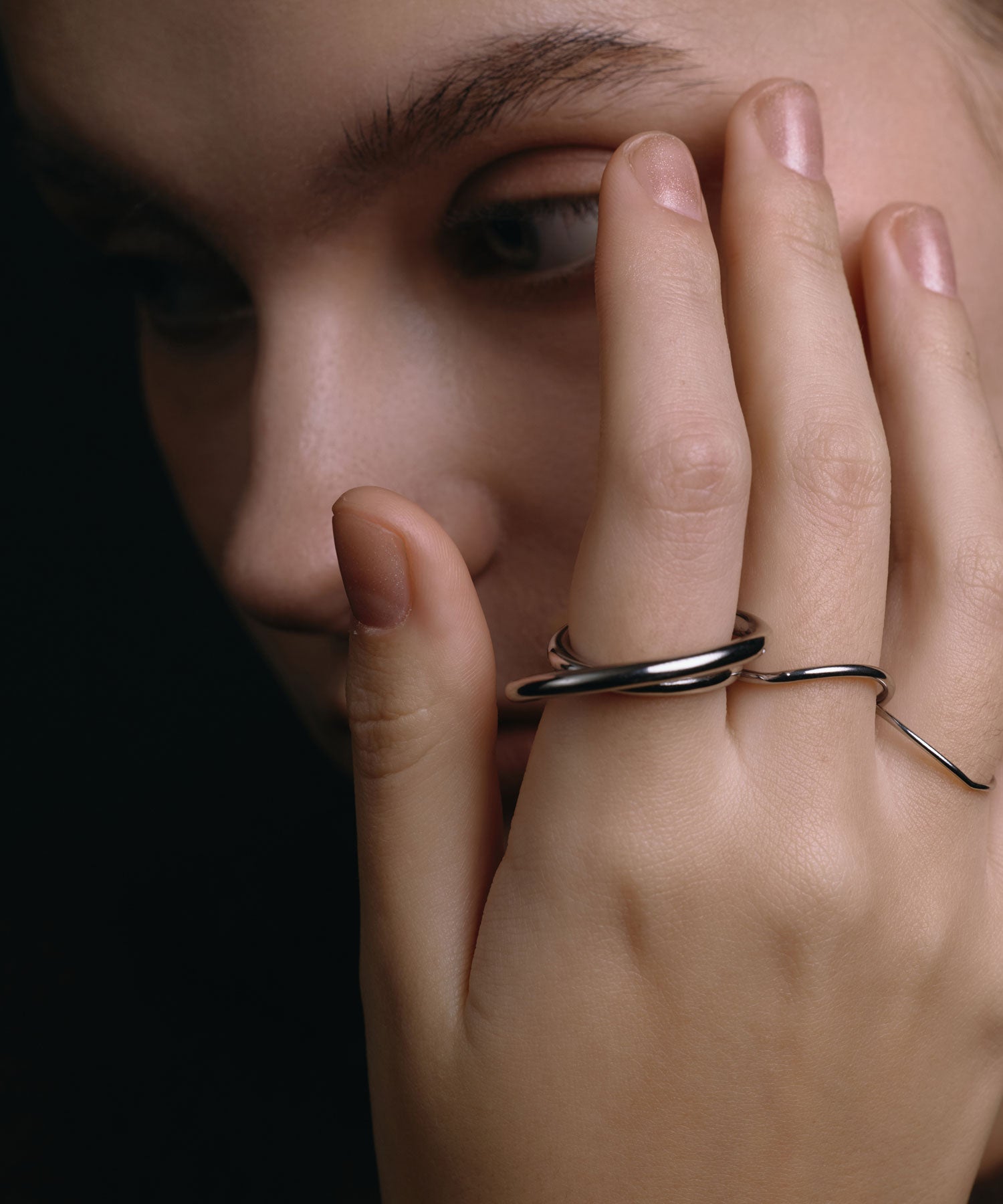 [银色]ダブルフープリング