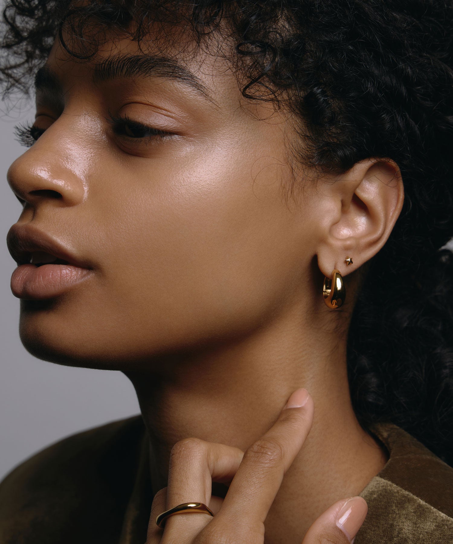 [Gold] Droplet Earrings