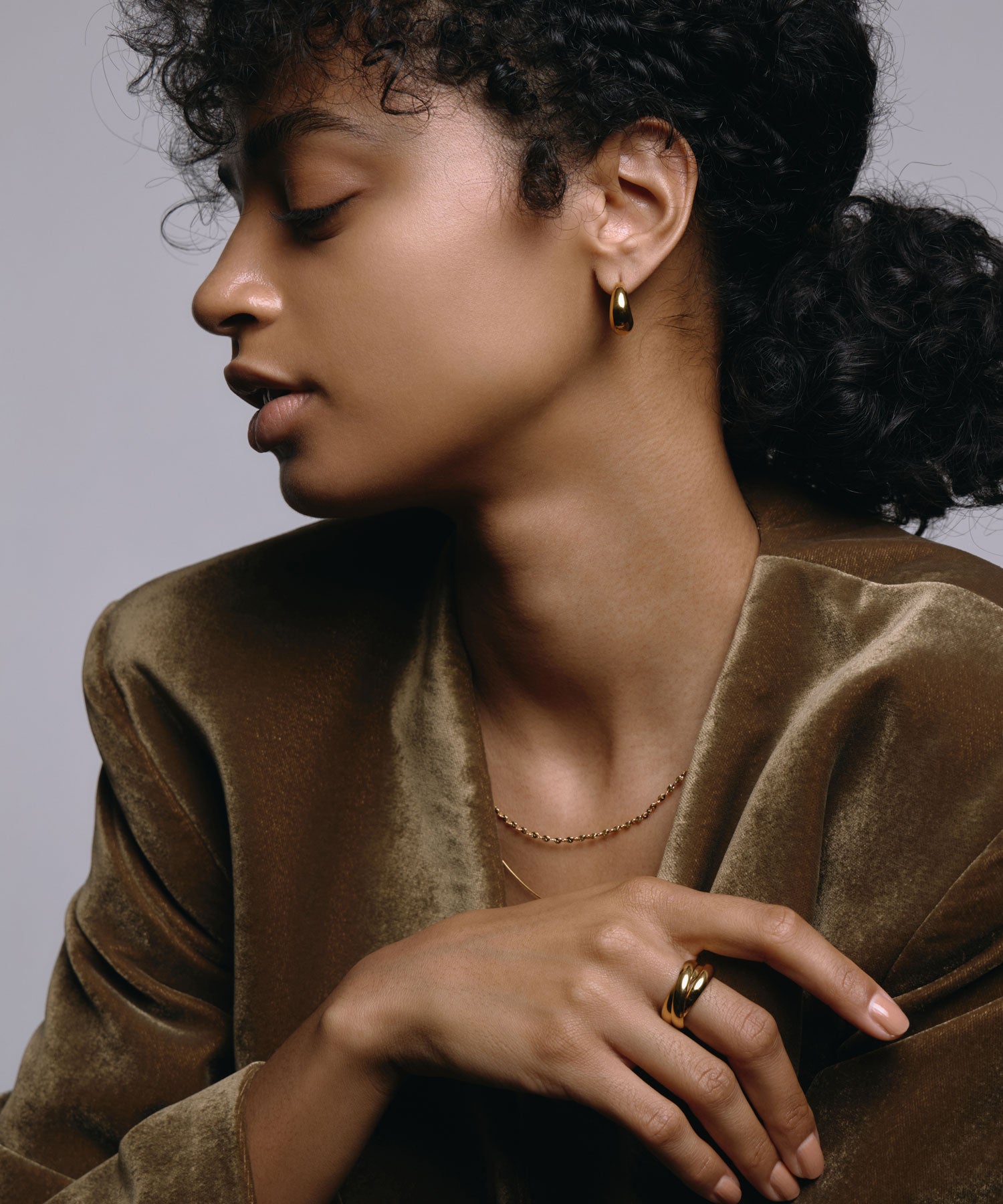 [Gold] Droplet Earrings