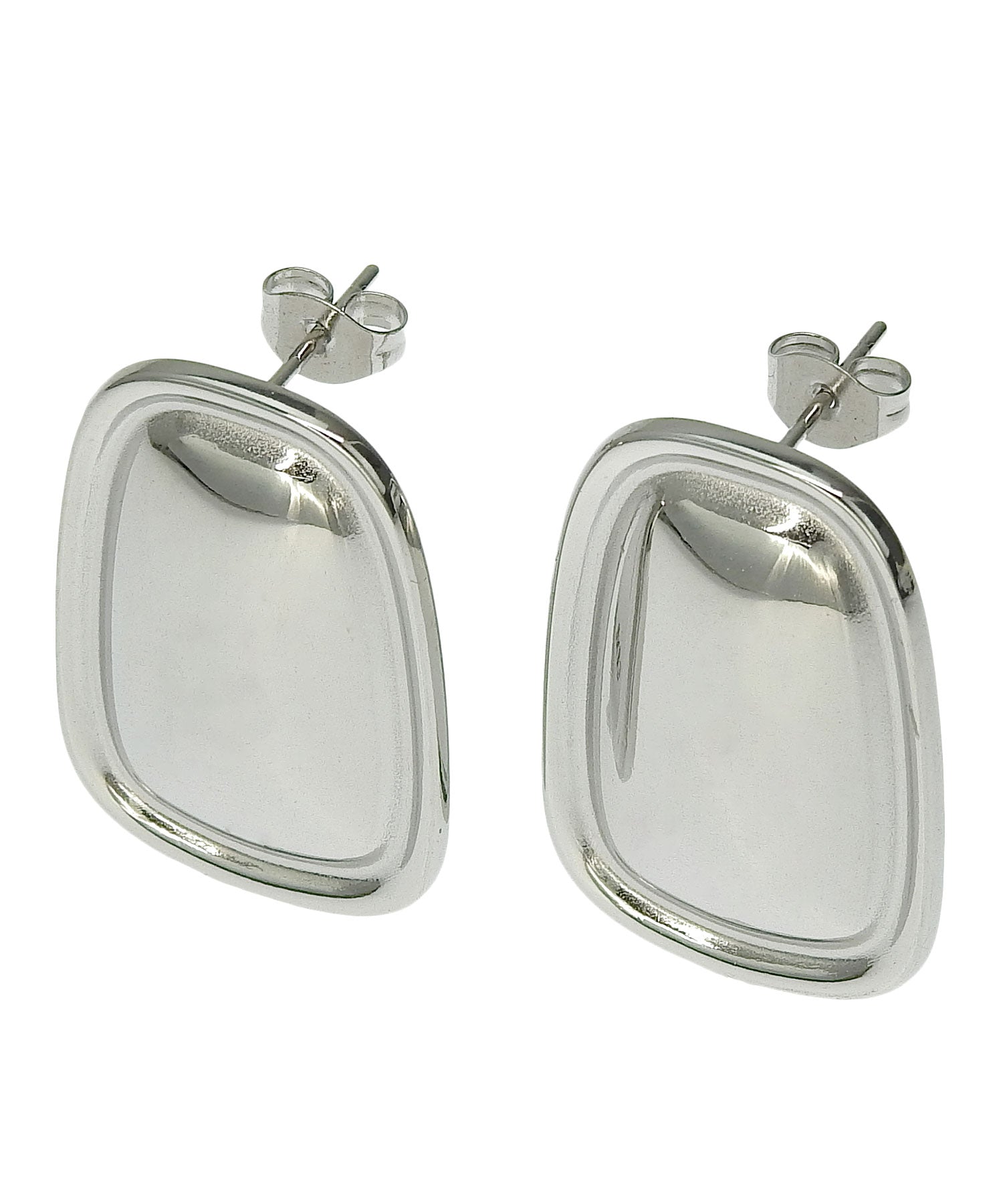 [银色]镜面耳环