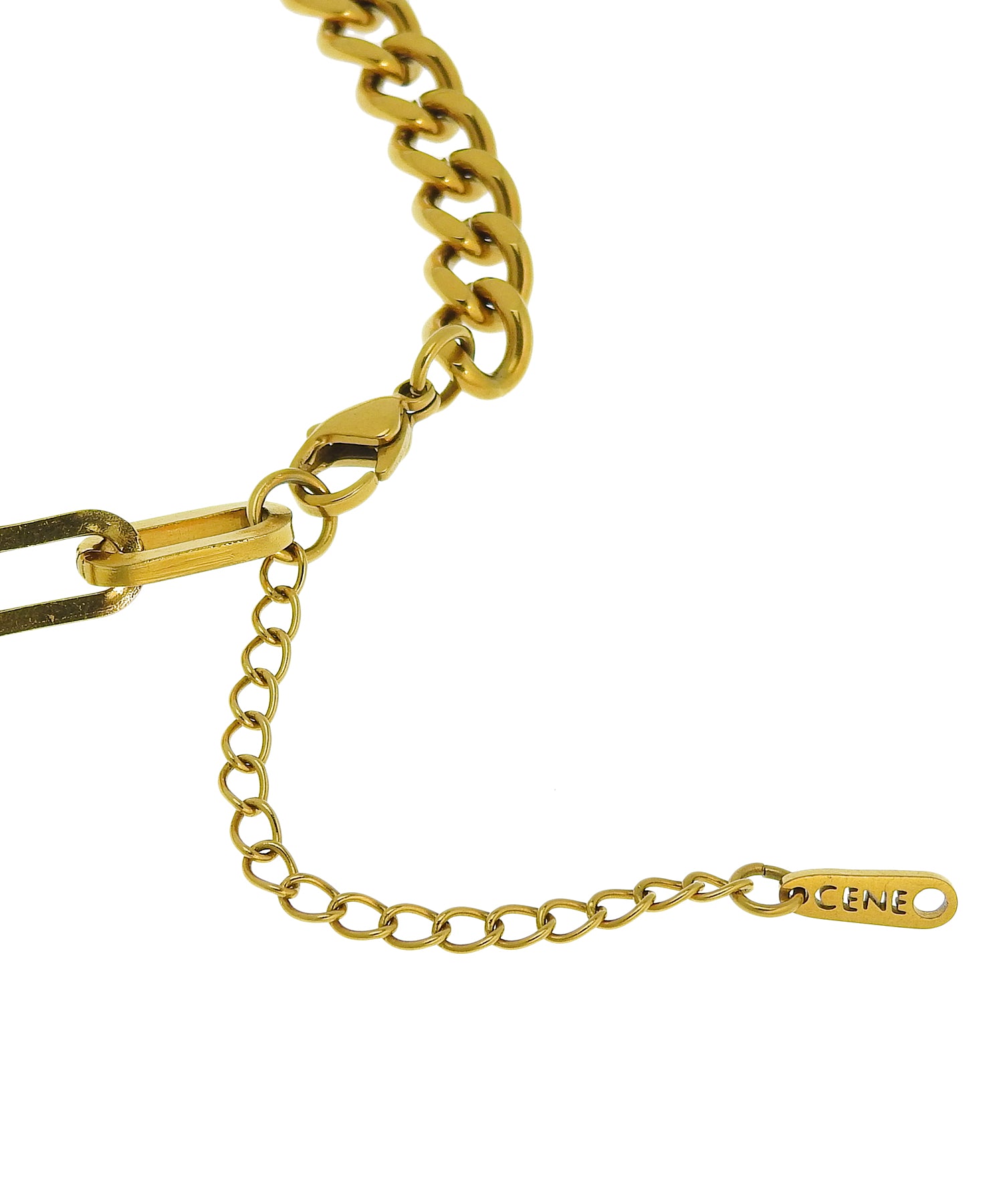 h.. アシンメトリーチェーンチョーカーネックレス gold link】アシンメトリーチェーンチョーカーネックレス gold – h