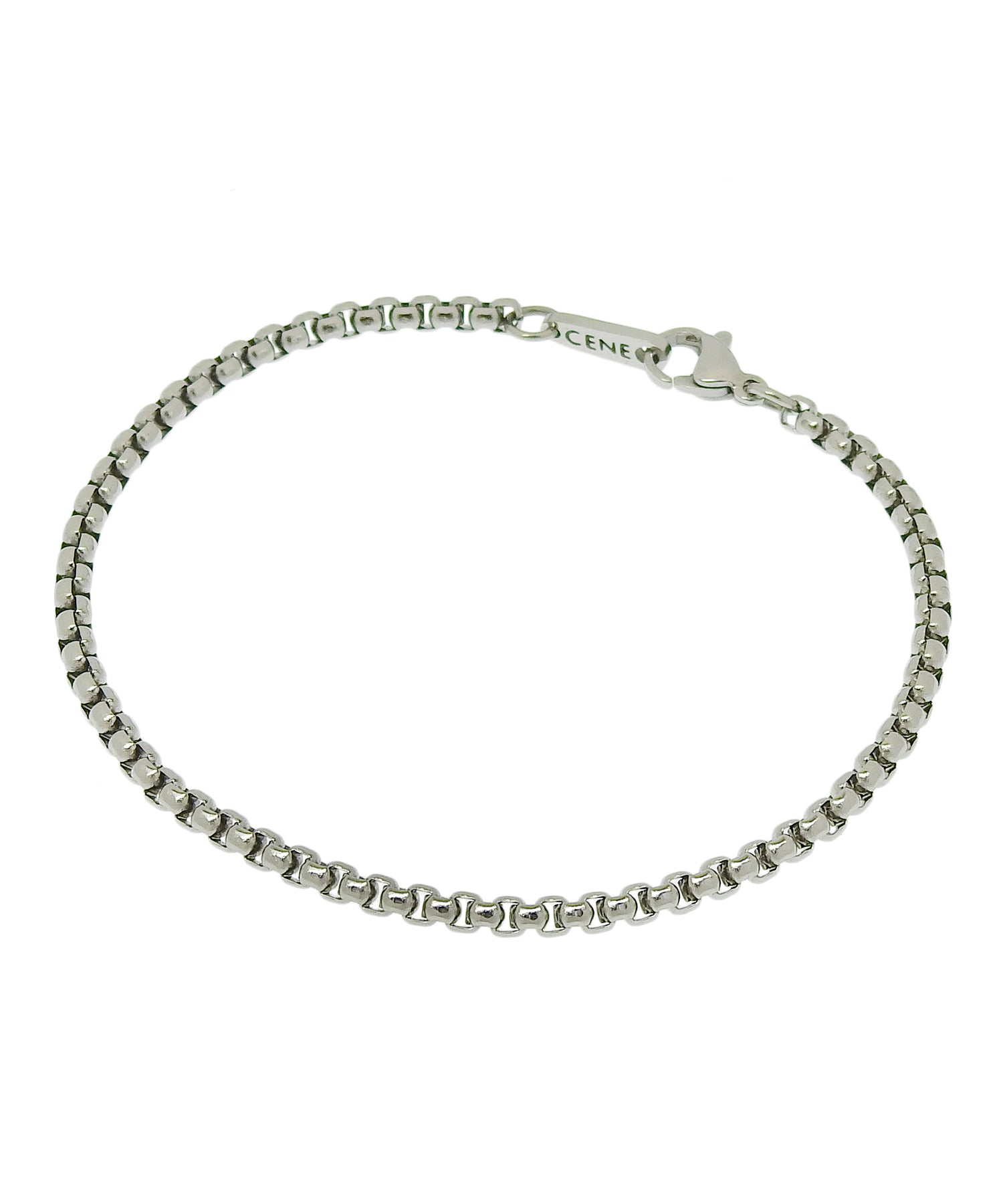 シルバー]アークボックスチェーンブレスレット