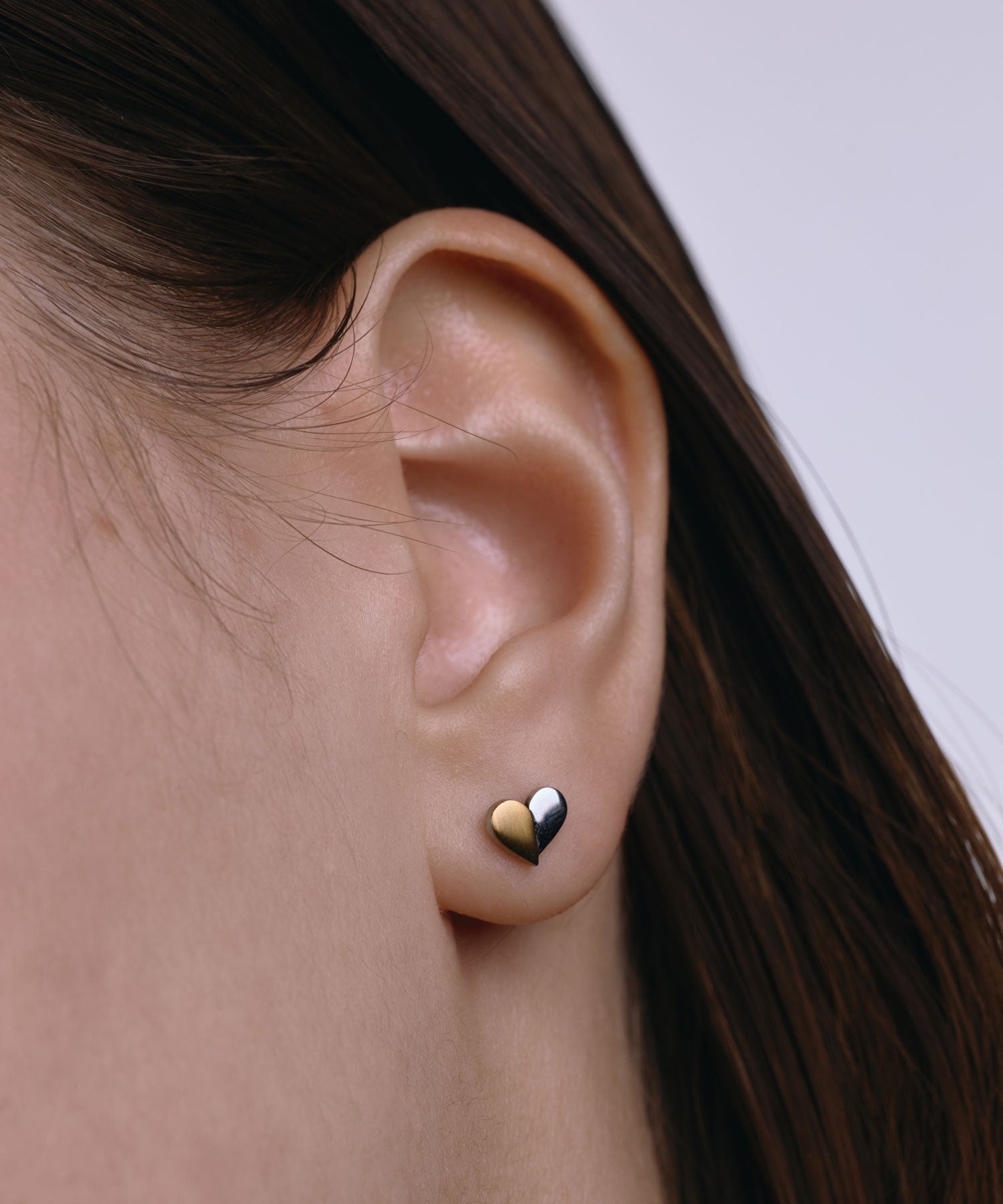 ミックス]デュアルハートテクスチャーピアス