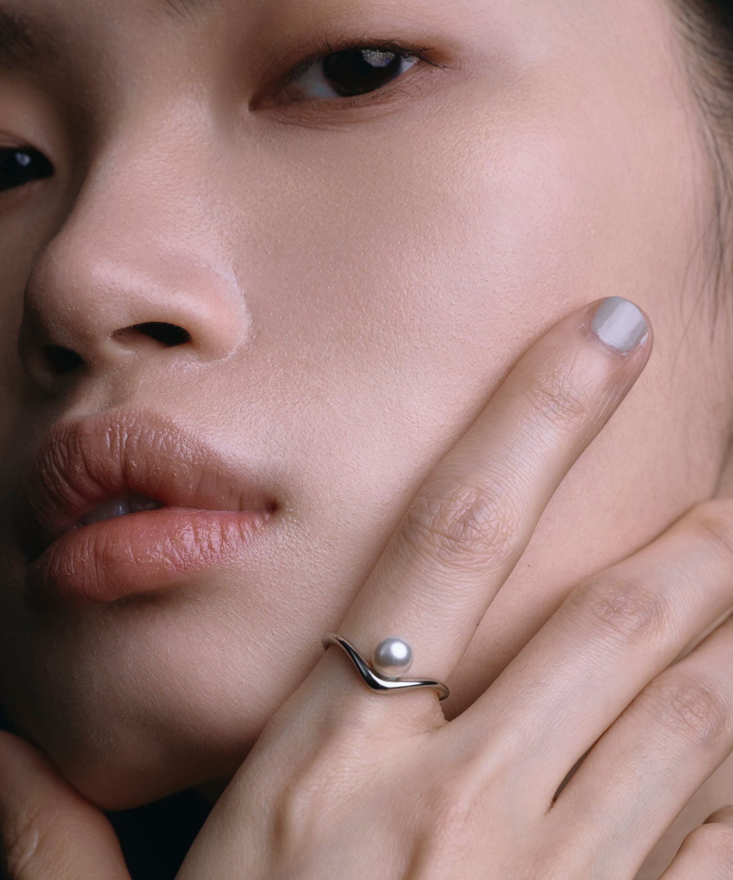 [シルバー]エッジパールリング