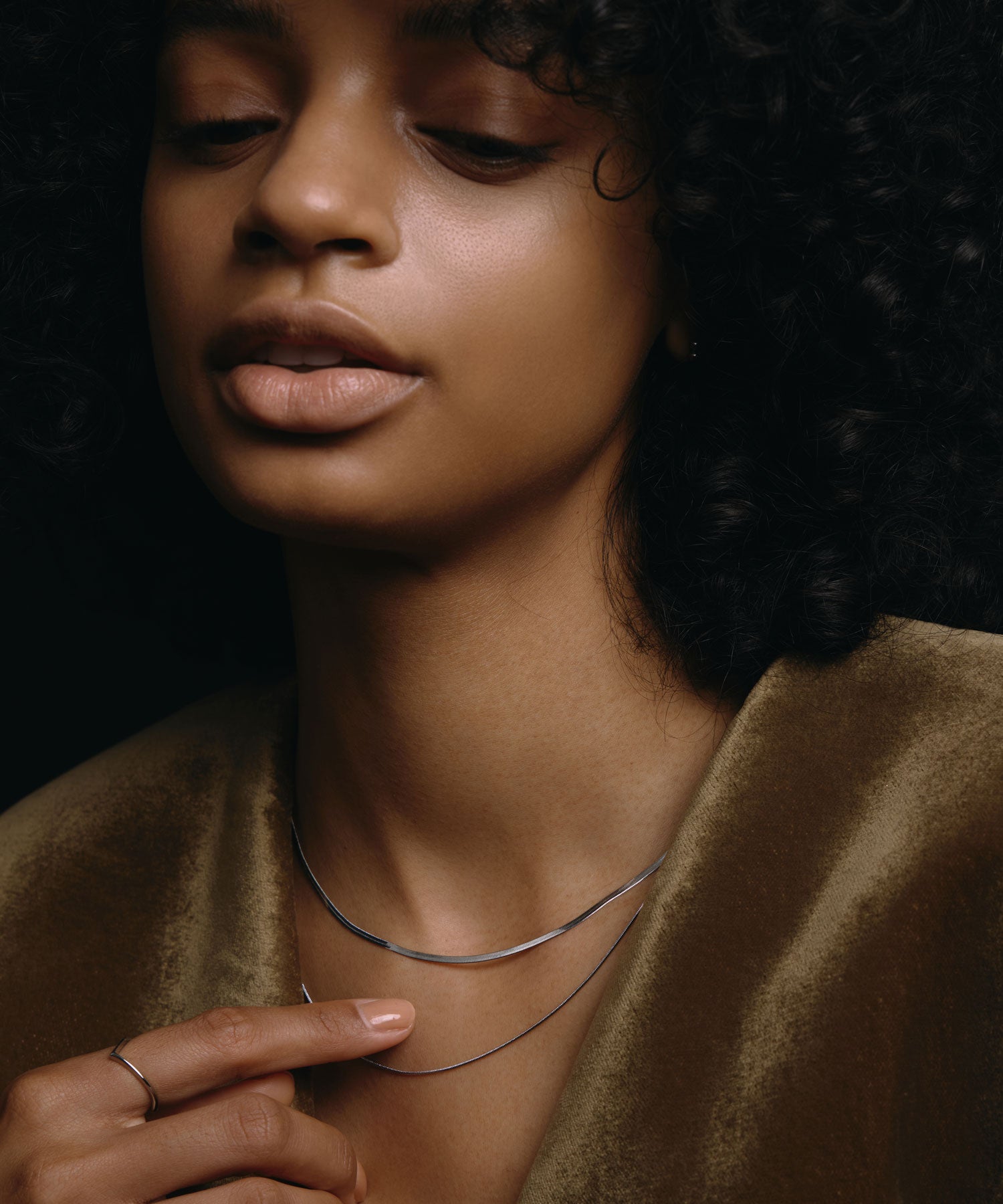 [銀色] 銳邊線戒指