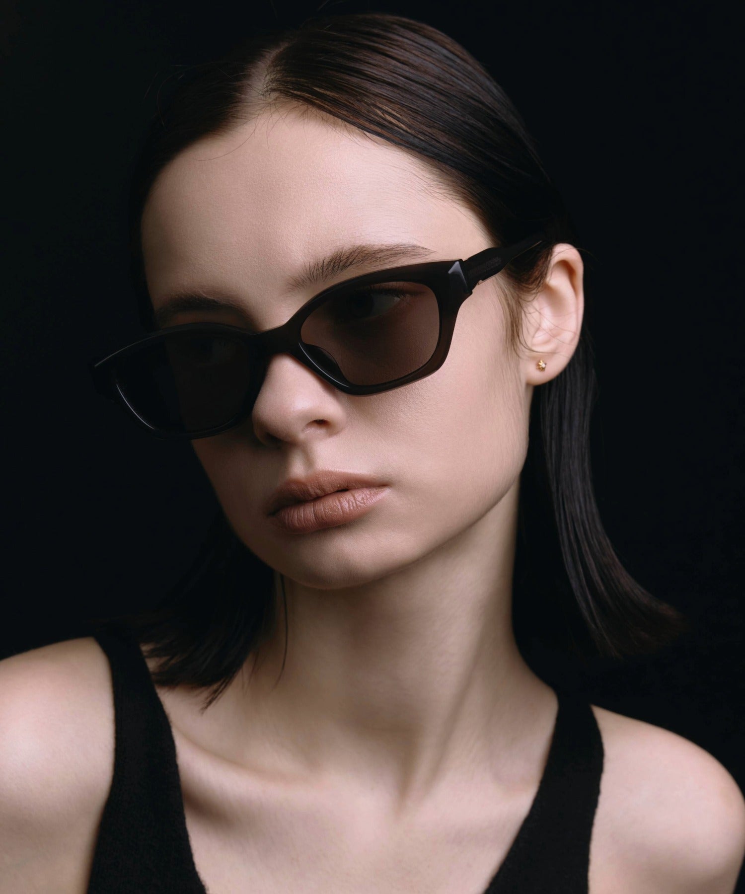 [チャコール]スクエアアセテートフレーム