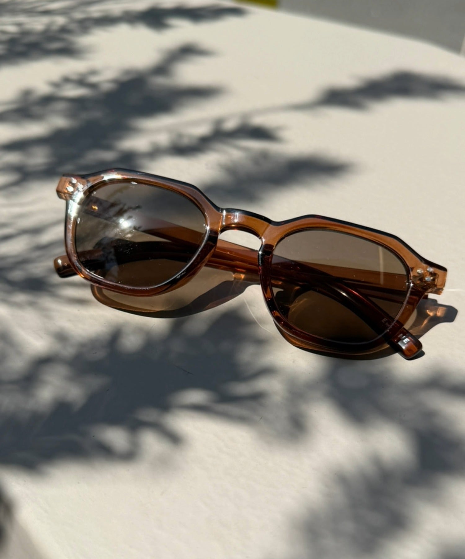 [ベージュ]カラーレンズスクエアクラウンパント