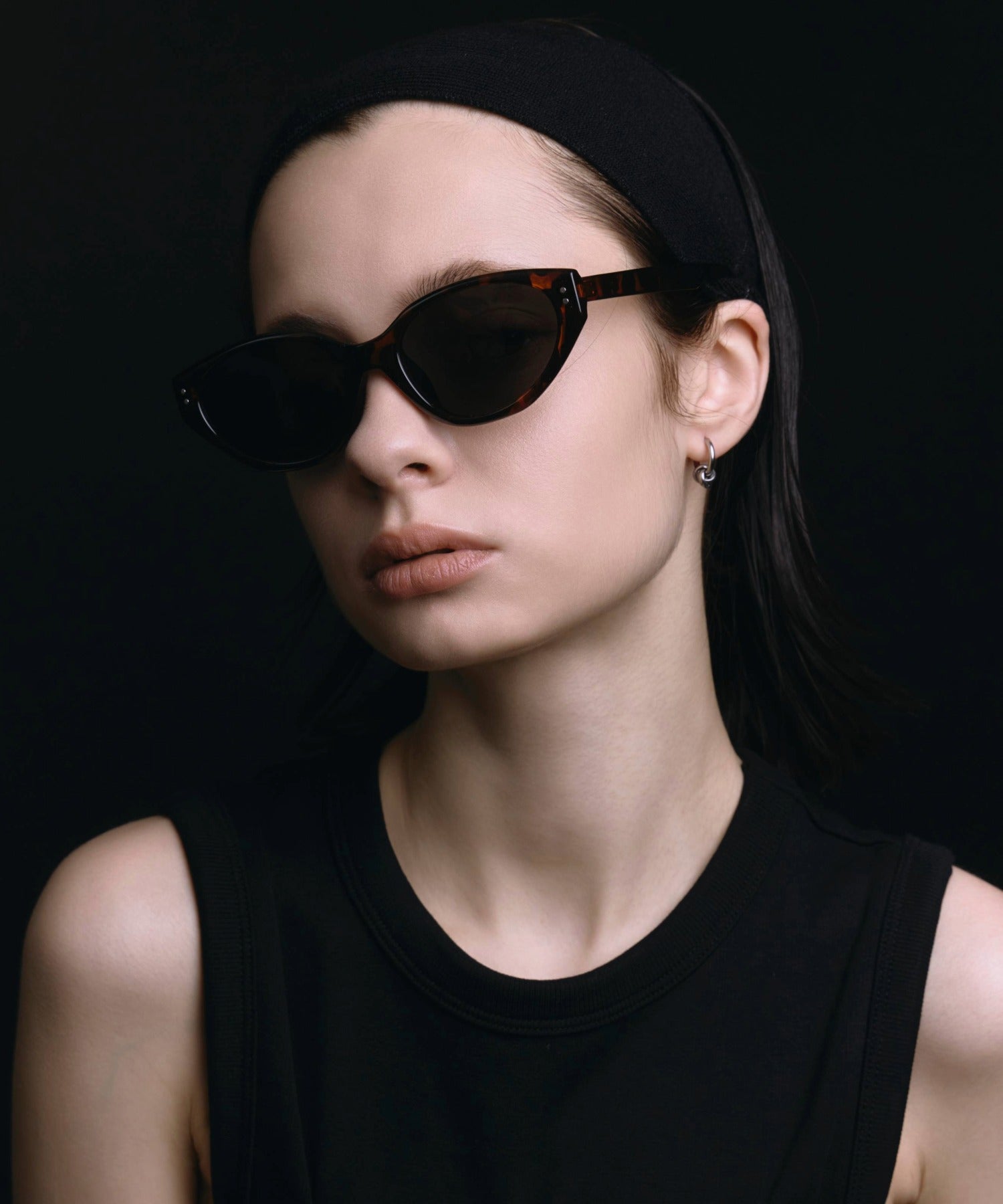 [ブラウン]カラーレンズキャットフレーム