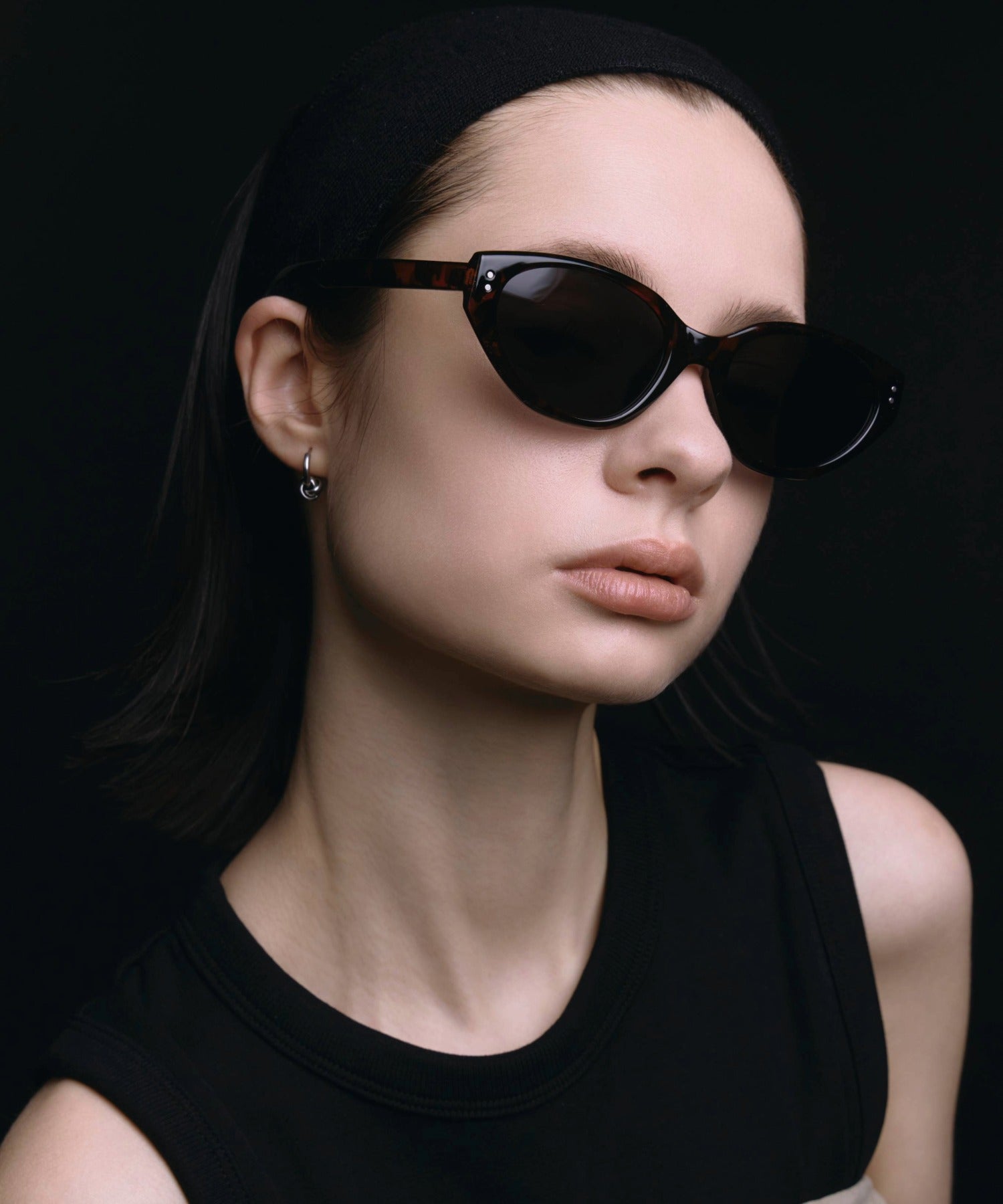 [ブラウン]カラーレンズキャットフレーム