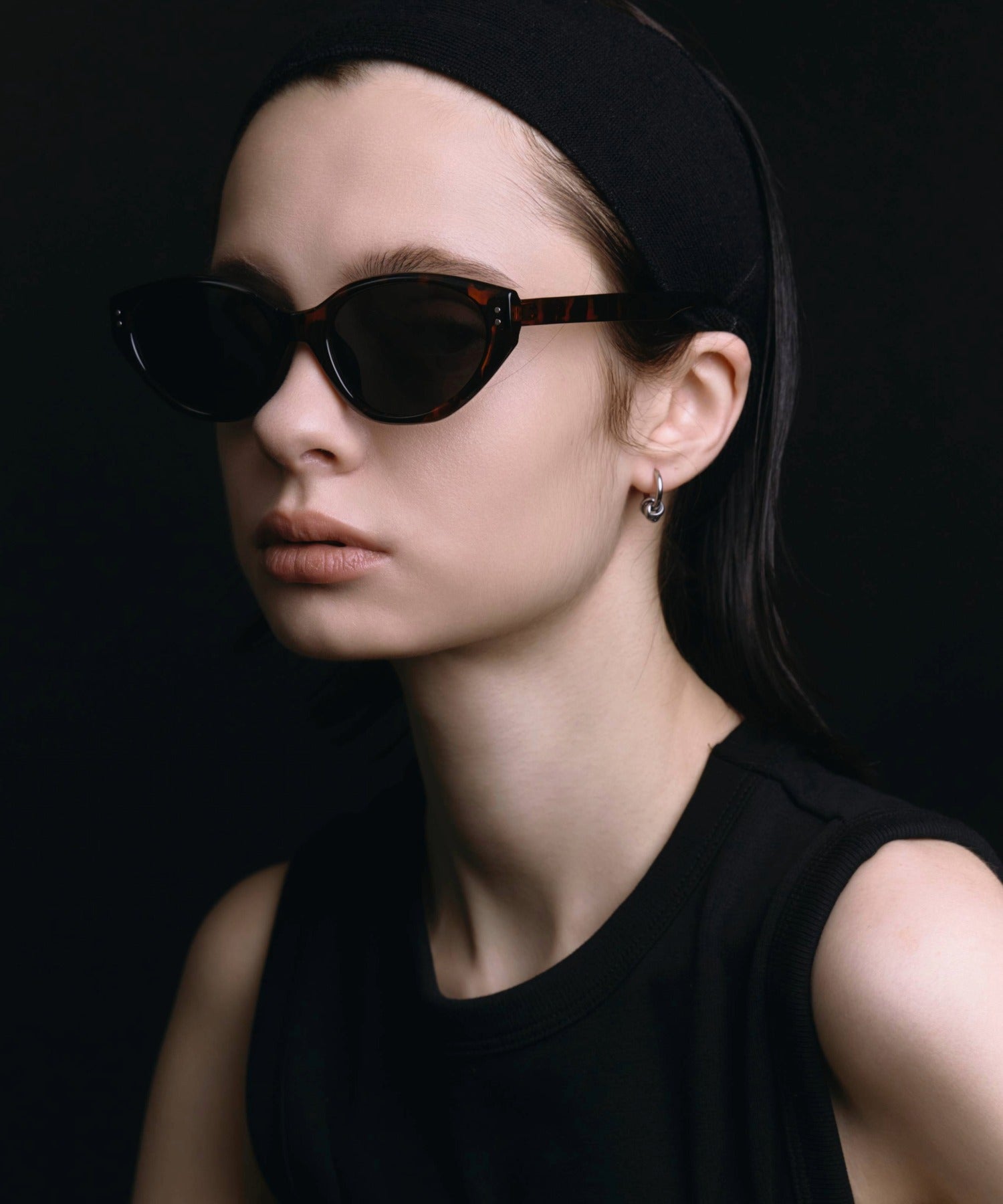 [ブラウン]カラーレンズキャットフレーム