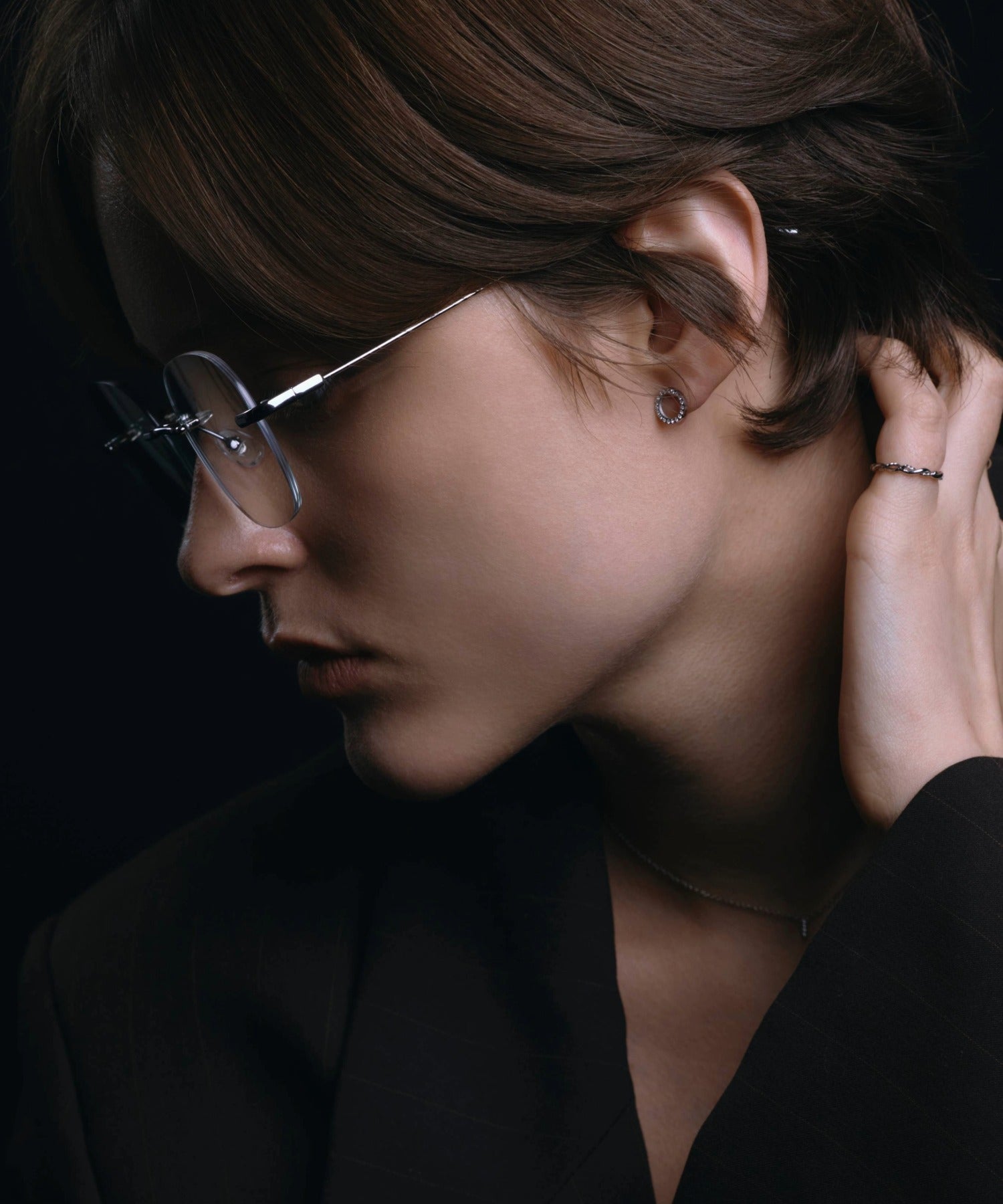 [クリア]リムレスアイウェア