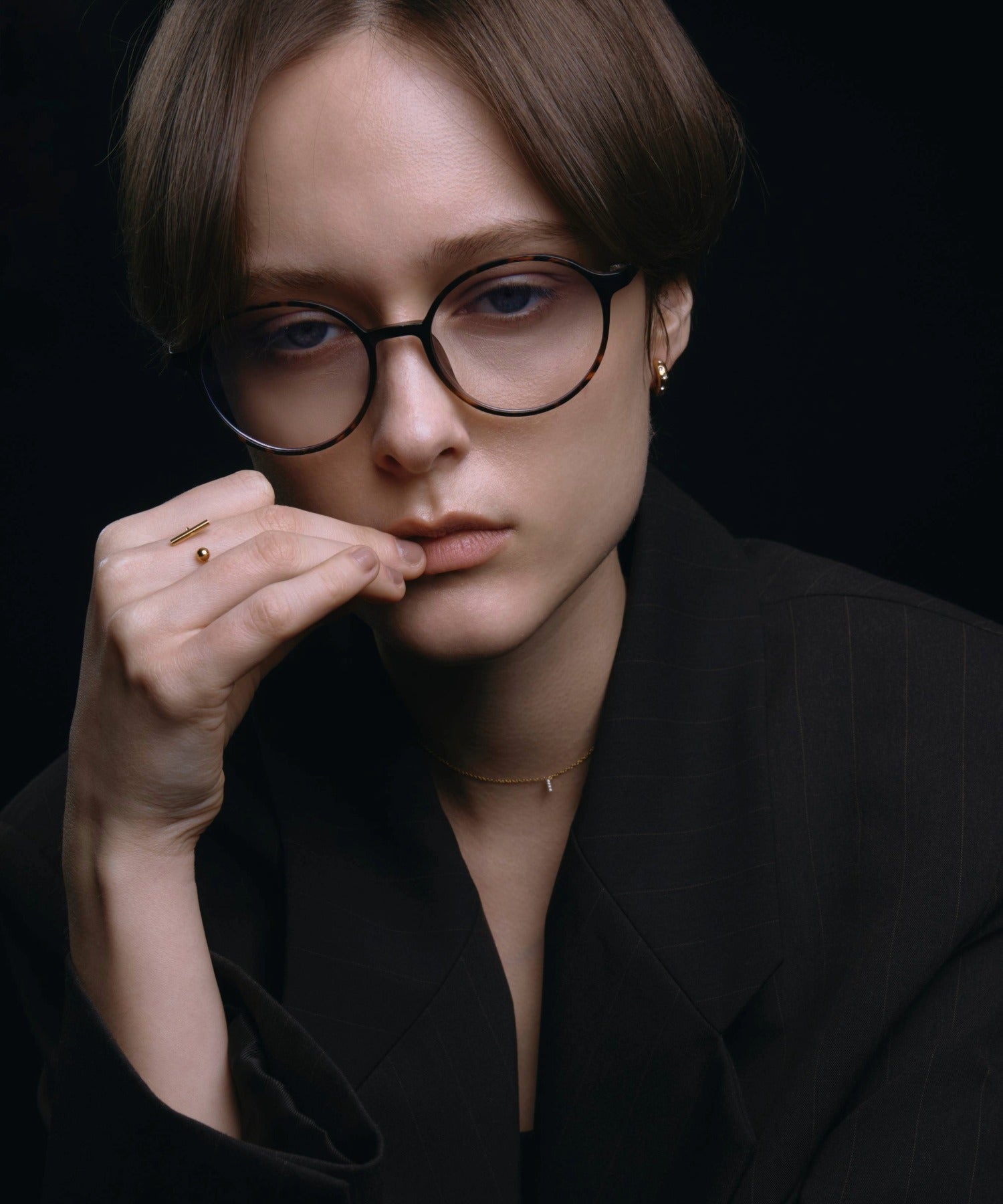 [ブラウン]ボストンフレーム