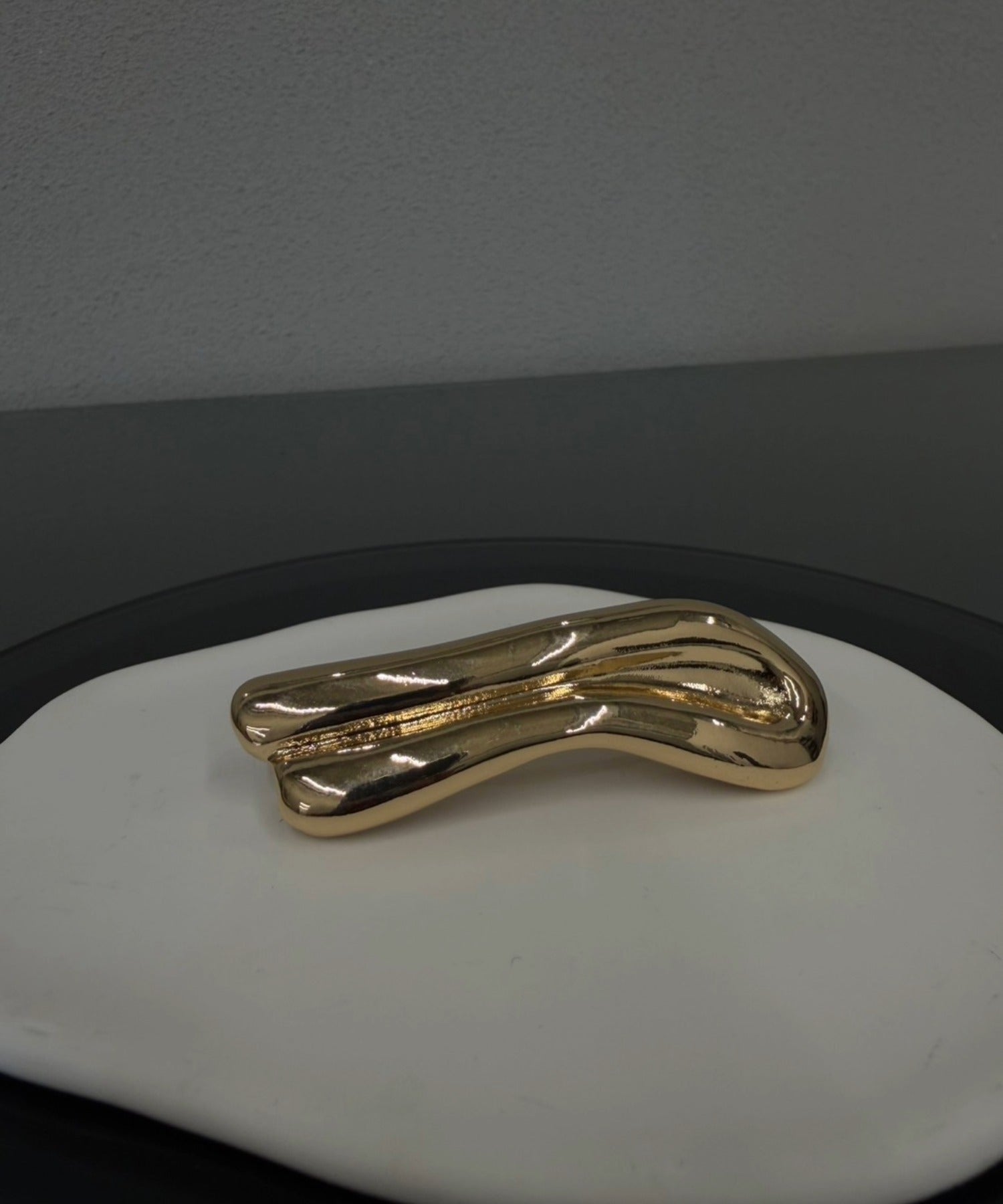 [ゴールド]ニュアンスメタルバレッタ