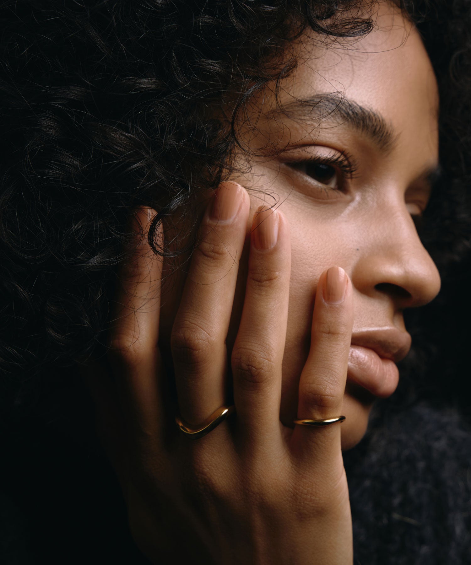 [ゴールド]フルイドラインリング