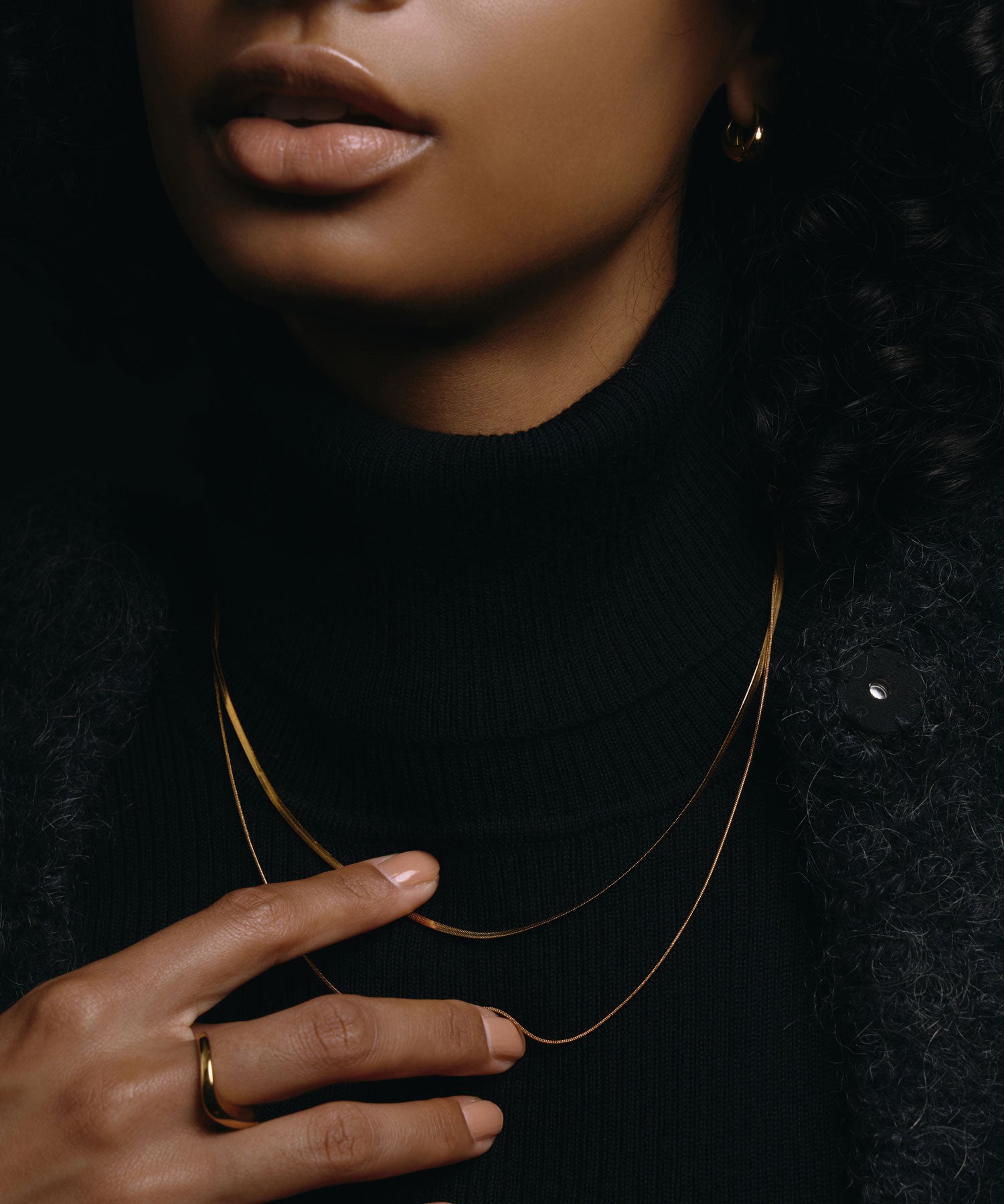 [ゴールド]フルイドラインリング