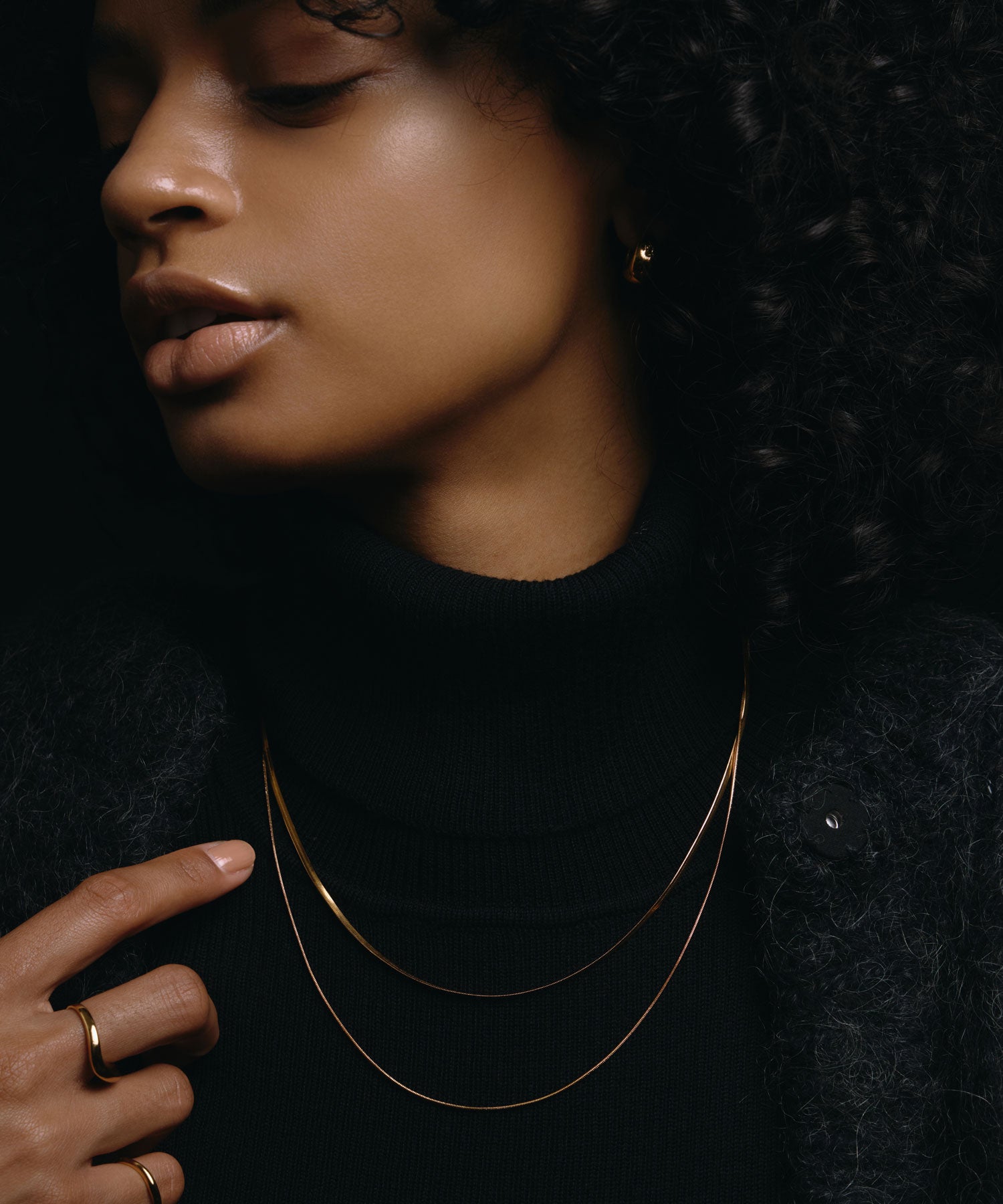 [ゴールド]フルイドラインリング